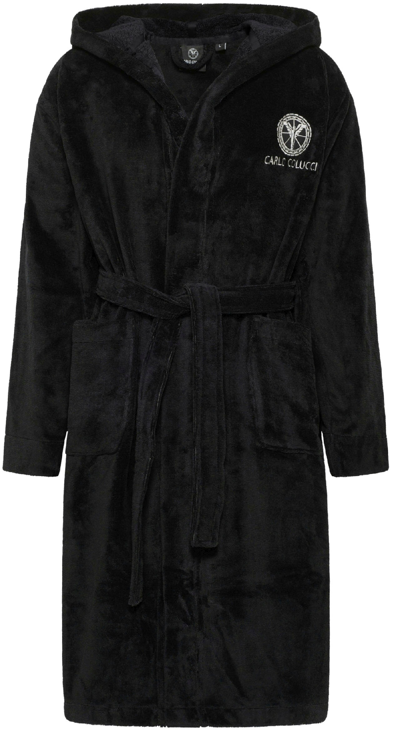 CARLO COLUCCI Bademantel "Kapuzen-Bademantel für Herren aus weicher Baumwol günstig online kaufen