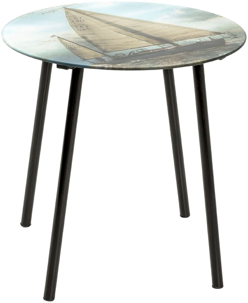 HAKU Beistelltisch "Sofatisch, Wohnzimmertisch" 1 Stk. tlg. rund - aus Metall Schwarz - Ø/H 40/41 cm