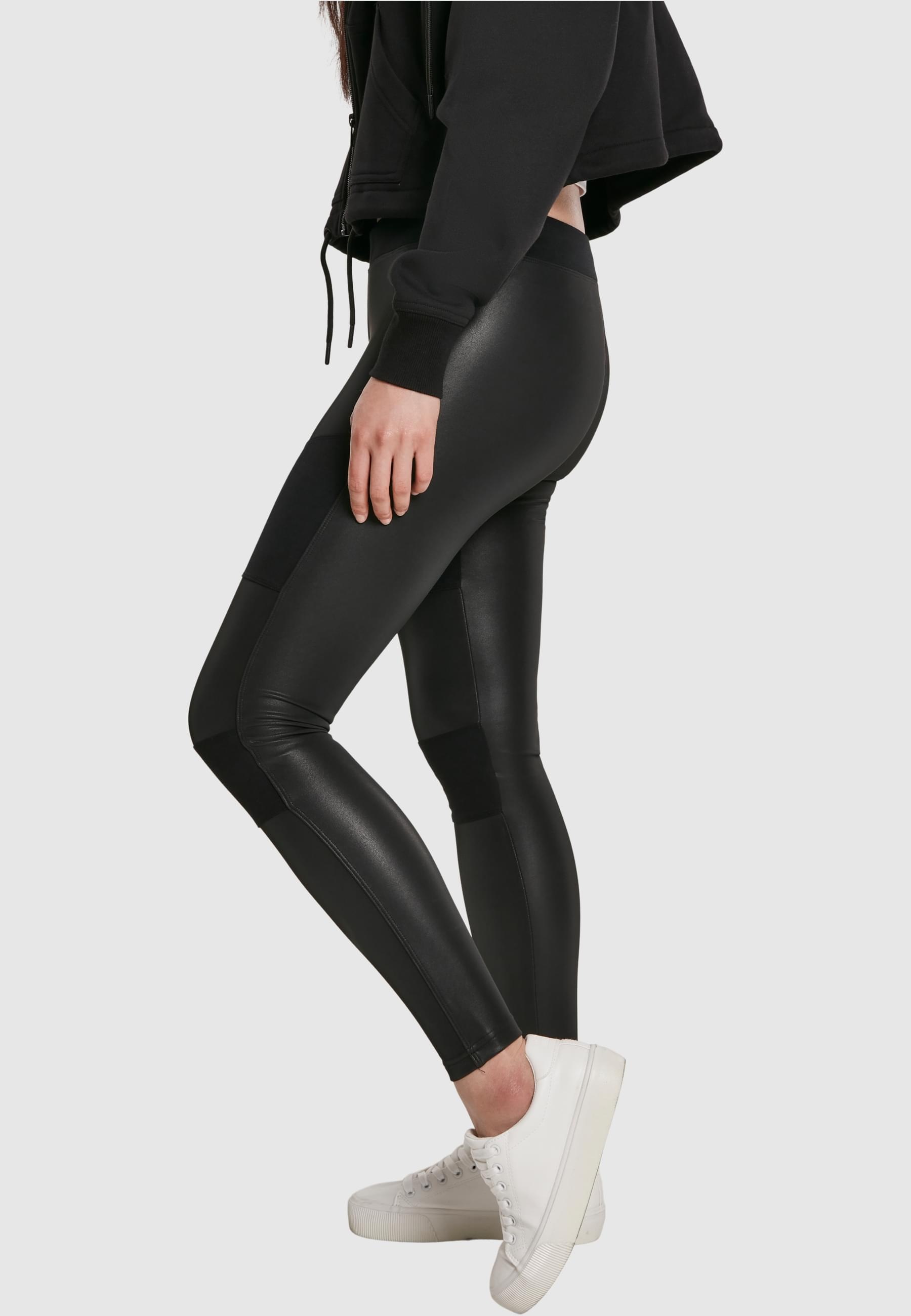URBAN CLASSICS Leggings »Urban Classics Damen Ladies Fake Leather Tech Leggings«, (1 tlg.)