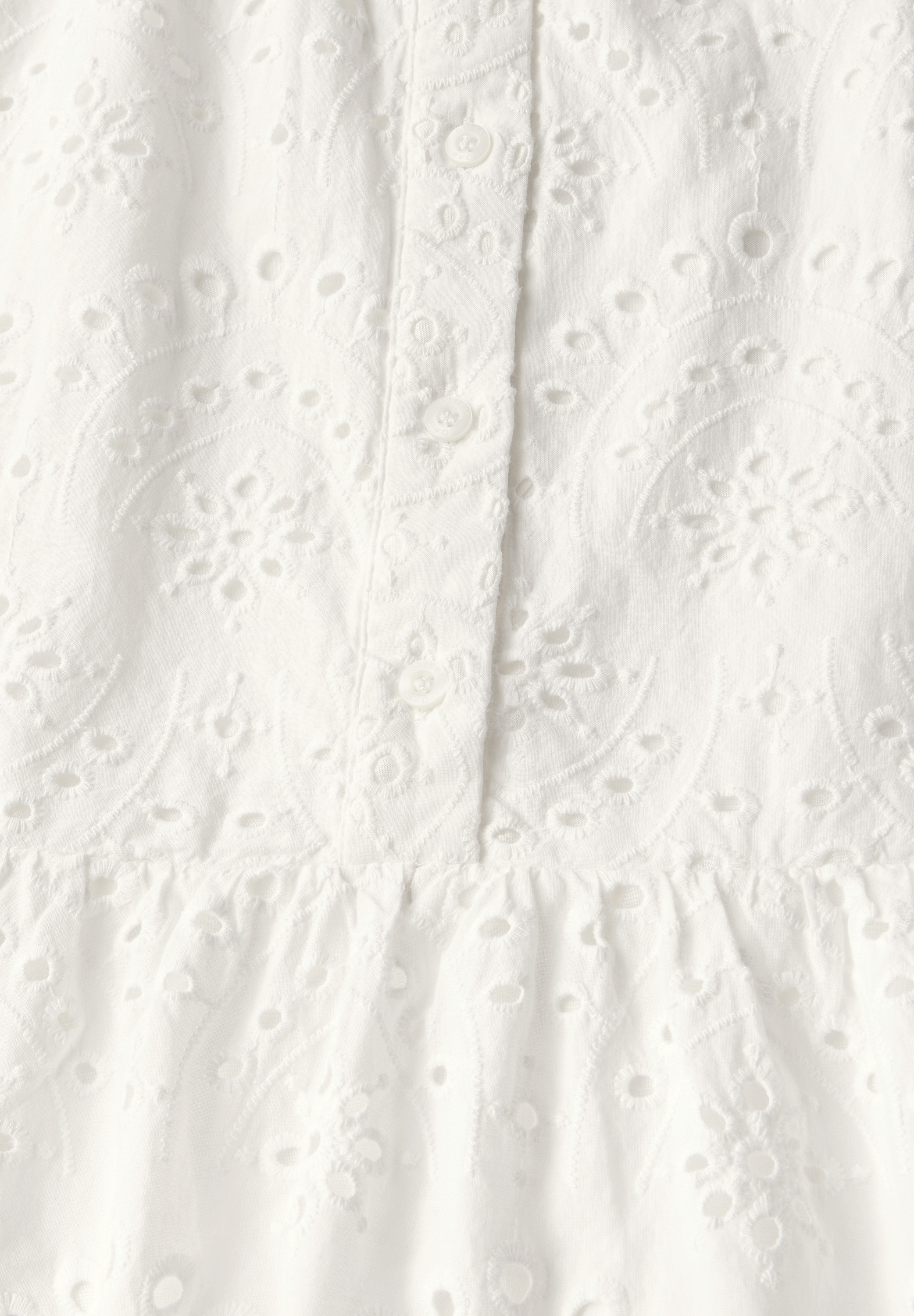 Tunikakleid STREET ONE, Damen, Gr. 44, EURO-Größen, weiß (sanftes weiß), Web, Obermaterial: 100% Baumwolle; Unterkleid: 100% Modal, unifarben, comfort fit normal, Rundhals, Bündchen, Kleider, mit Rundhalsausschnitt 3