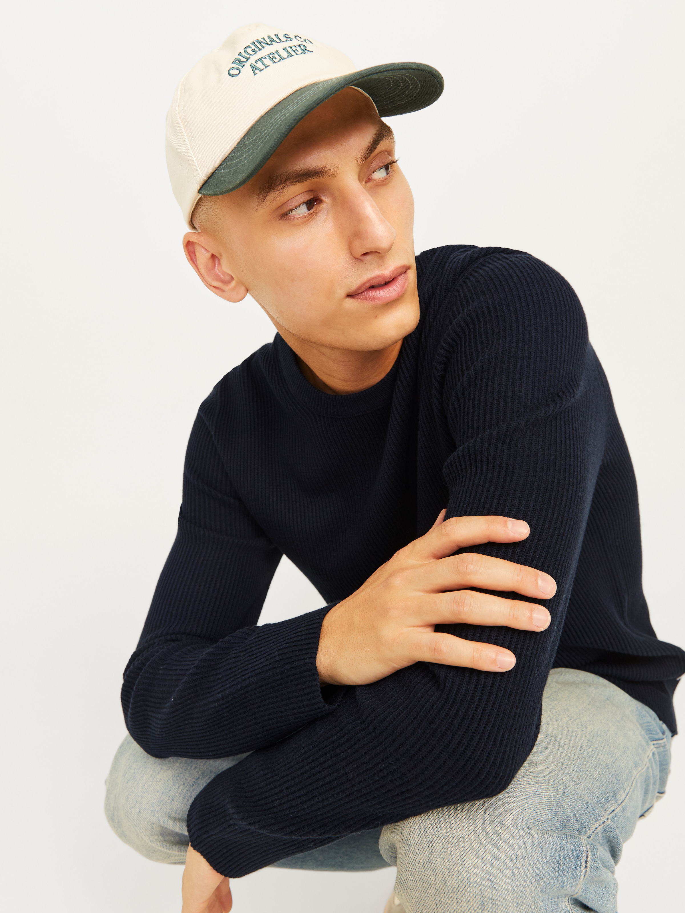 Jack & Jones Rundhalspullover »JJEPERFECT – Pullover mit pflegeleichter Qualität, Structure Fit«, unifarben, modisch, regular fit, Strick, Rundhals