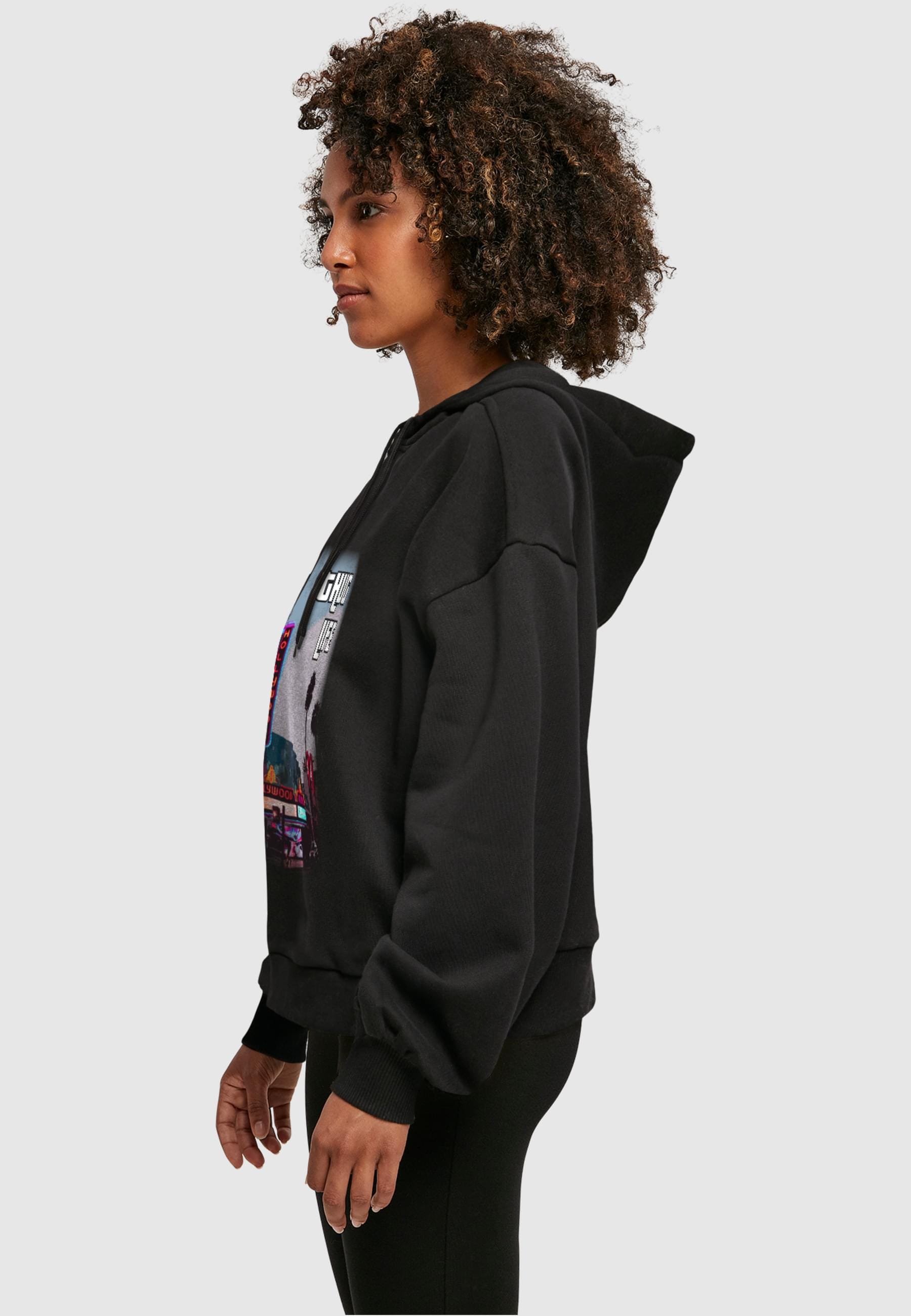 Merchcode Kapuzenpullover »Merchcode Damen Laides Grand Thug Life Organic Oversized Hoody«, (1 tlg.)