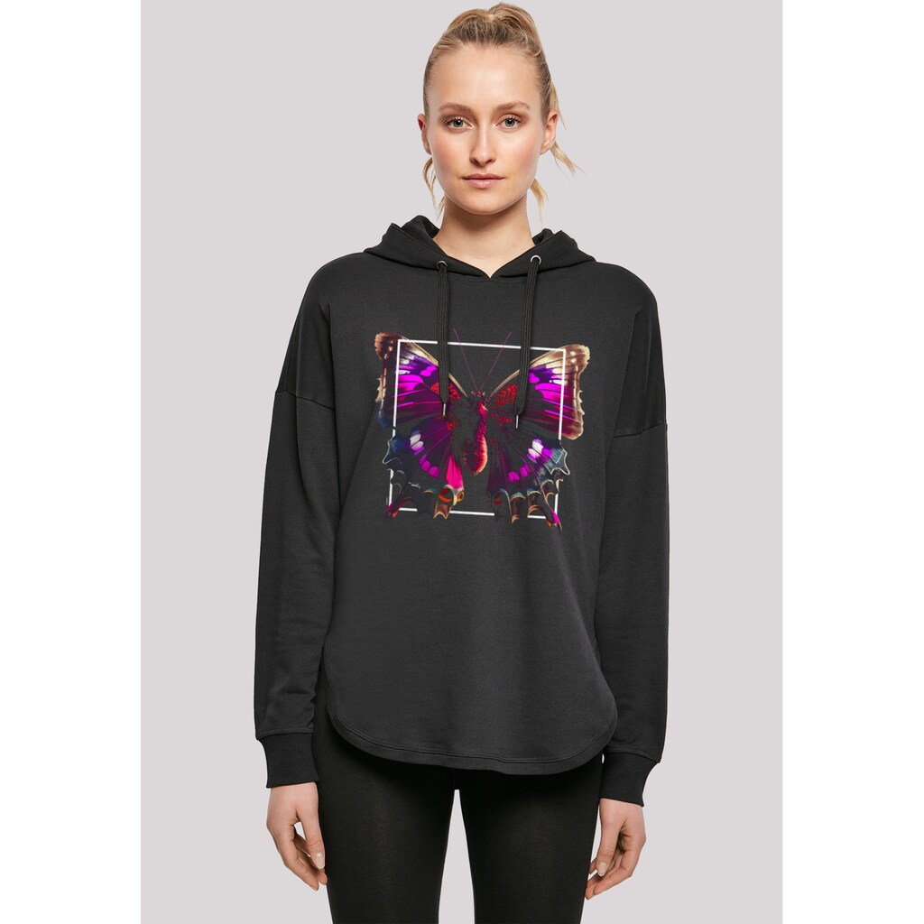 F4NT4STIC Kapuzenpullover »Pink Schmetterling OVERSIZE TEE«