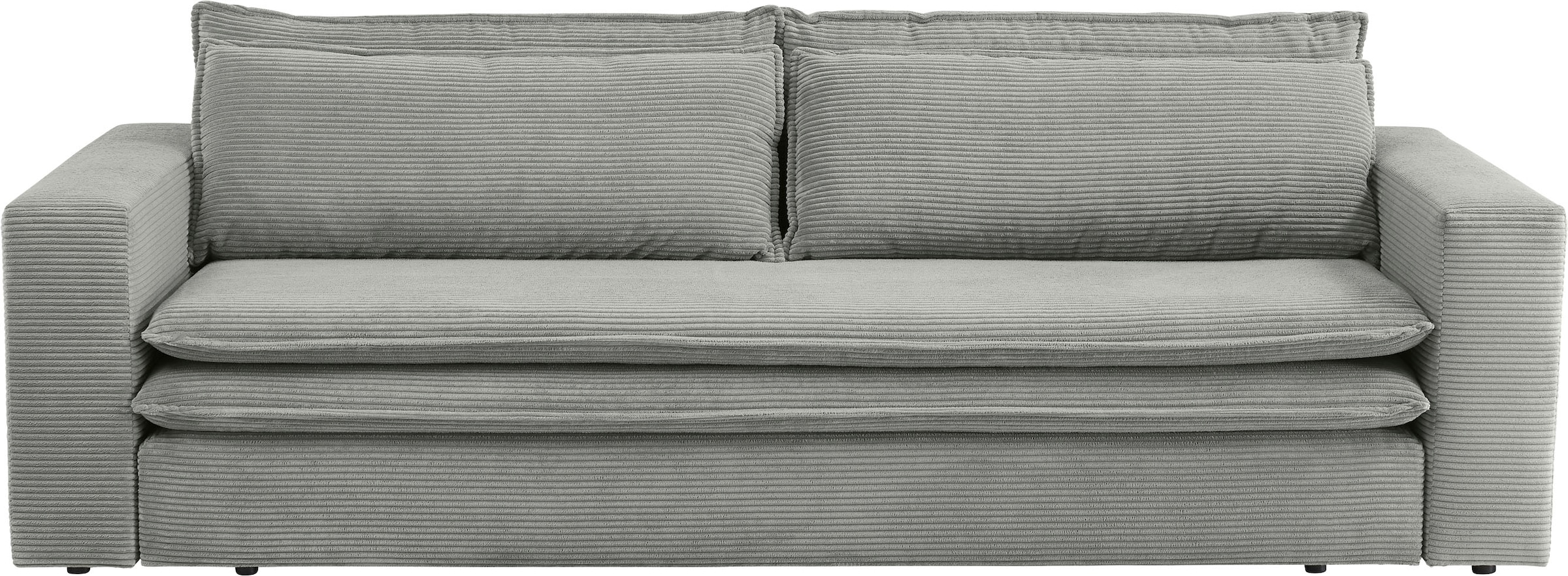 Places of Style Sitzgruppe »PIAGGE«, (2 tlg.), 3-Sitzer-Sofa mit Bettfunktion und Loveseat-Hocker im Set