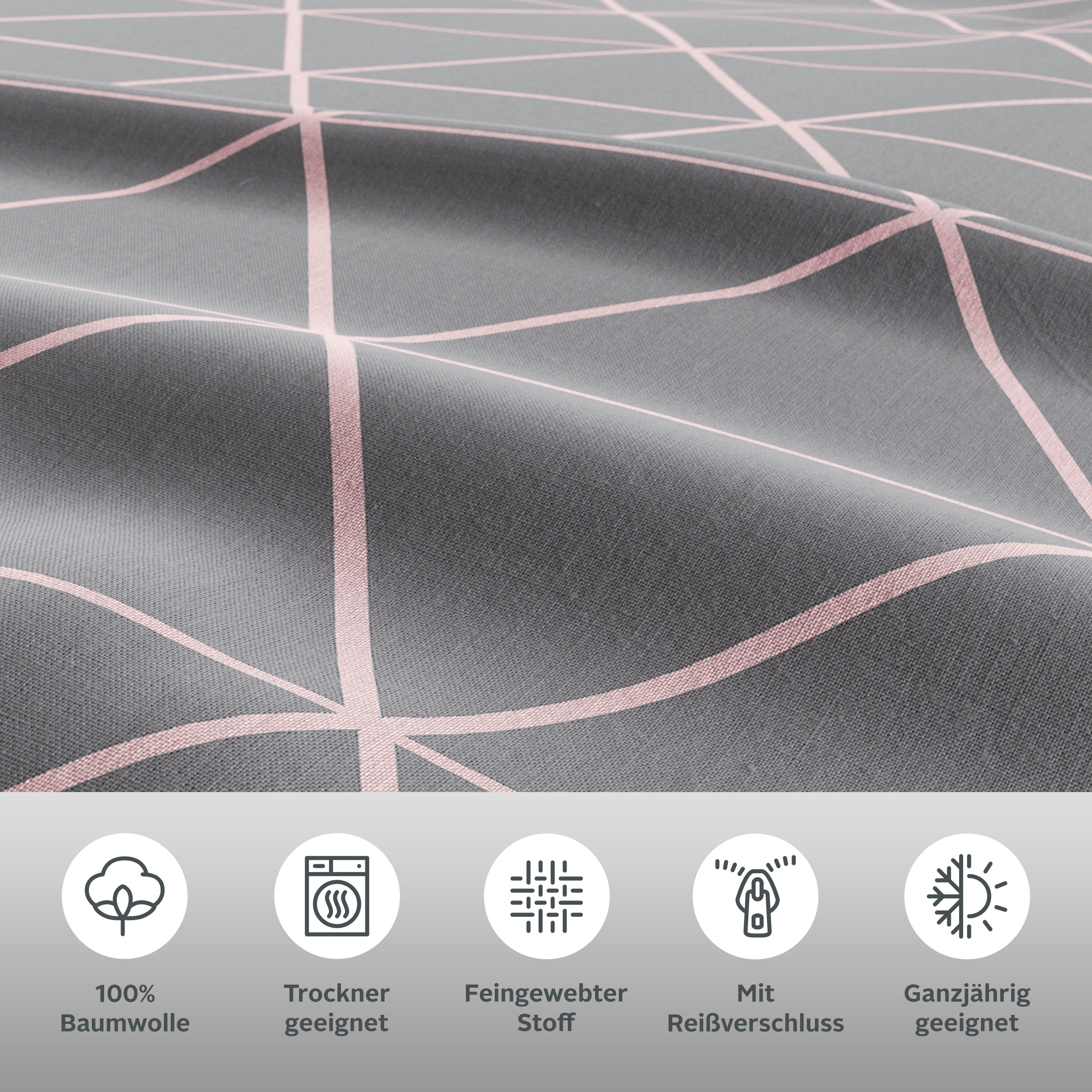 Thumbnail - OTTO home Bettwäsche "Balsby" 2 in Gr. 135x200 oder 155x220 cm, 100% Baumwolle