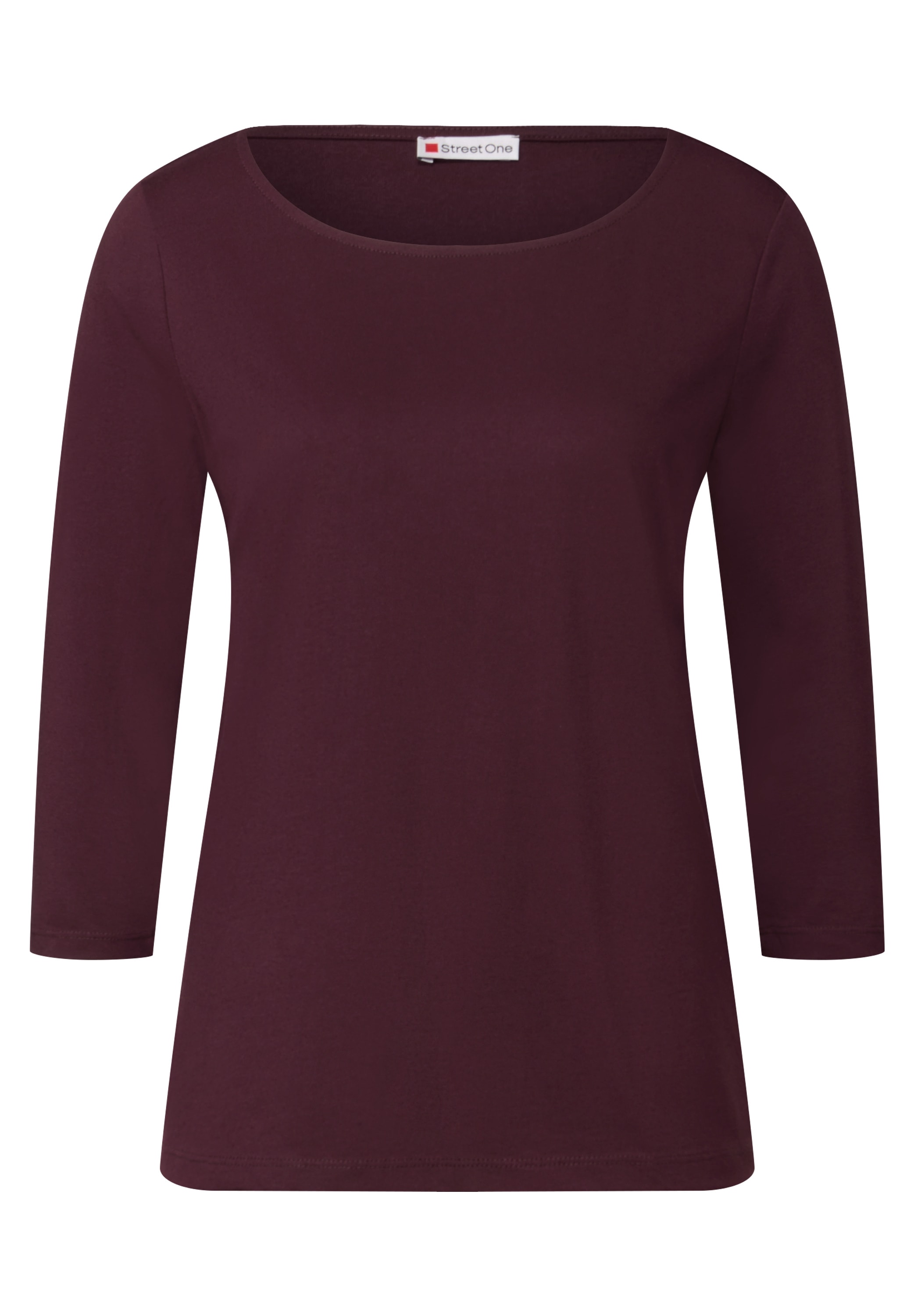 STREET ONE Langarmshirt, aus Baumwolle mit Stretchante