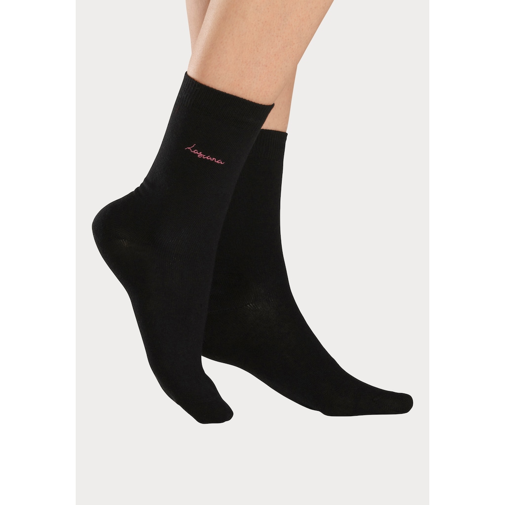 LASCANA Basicsocken, (Box, 7 Paar)