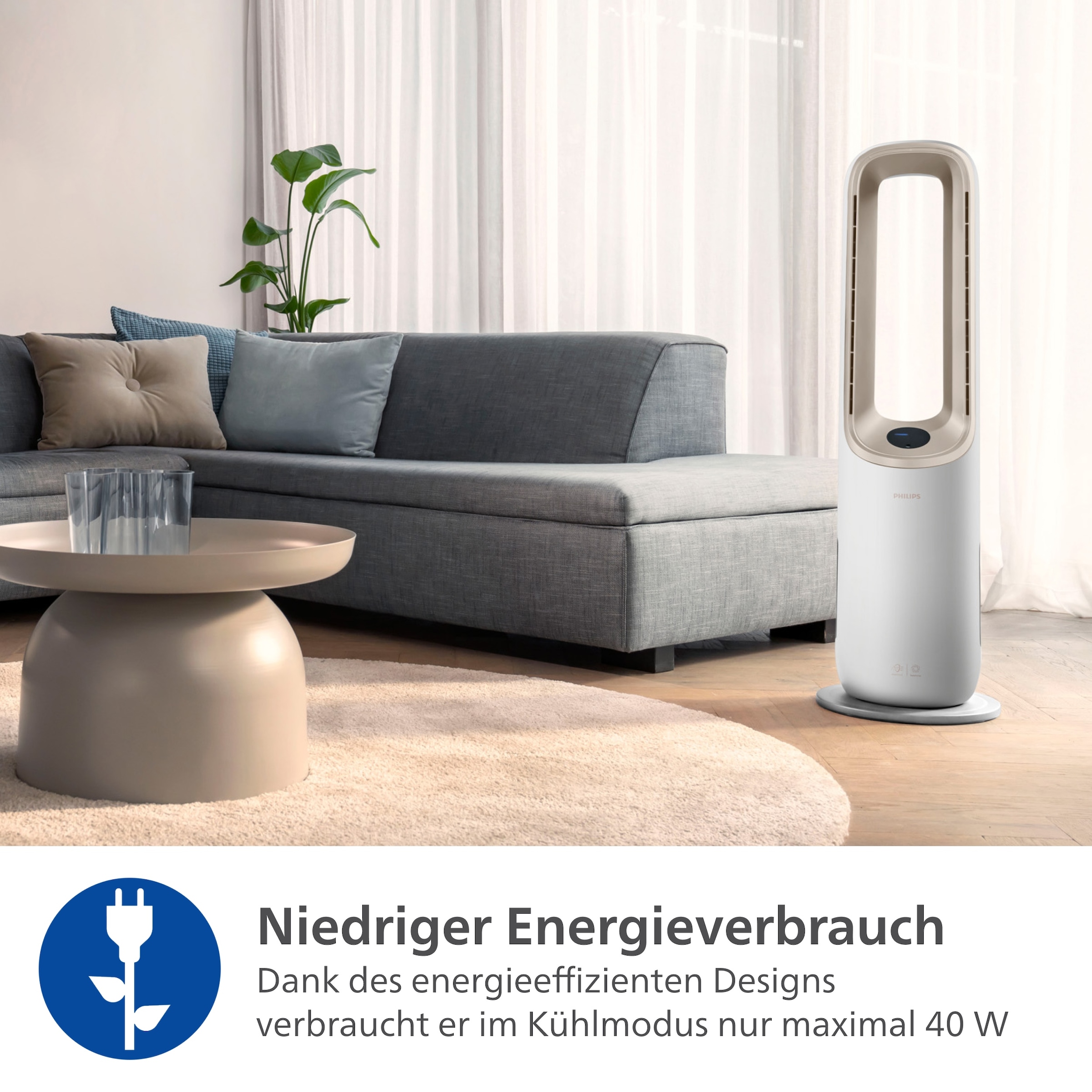Philips Luftreiniger »AMF870 Air Performer, 3-in-1 Reinigen, Kühlen & Heizen«, für 70 m² Räume, für Allergiker geeignet, CADR 270 m³/h, mit Air+ App verbunden