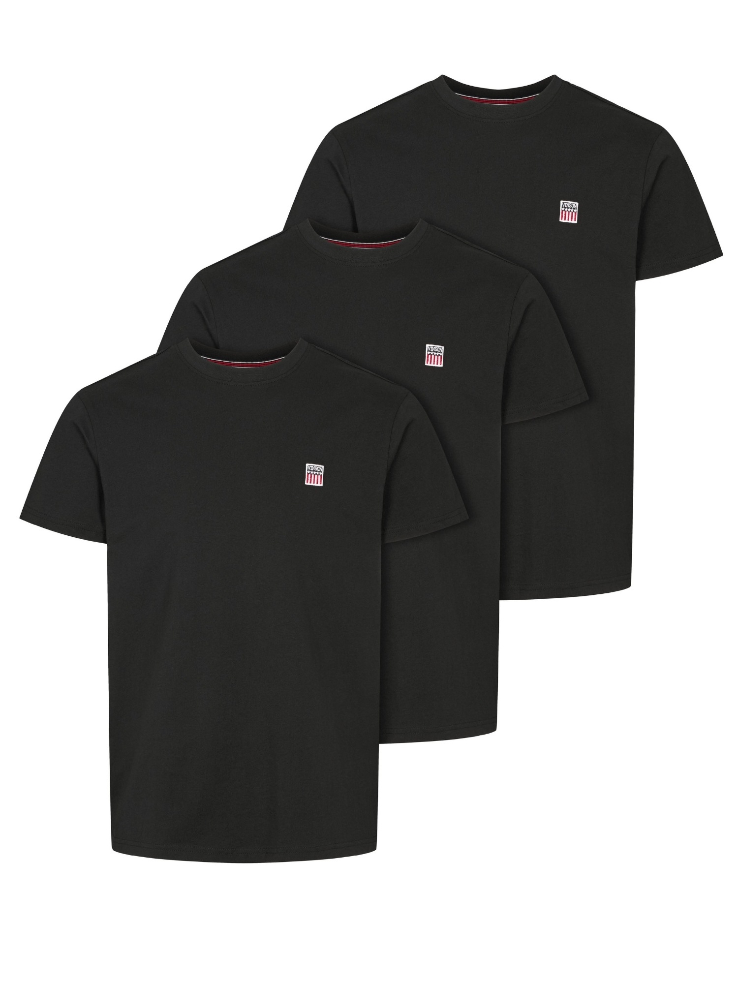 VINSON Kurzarmhemd »VINSON 3-pack T-shirt Massimo«