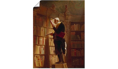 Wandbild »Der Bücherwurm (Detail). Um 1850«, Mann, (1 St.), als Leinwandbild, Poster...