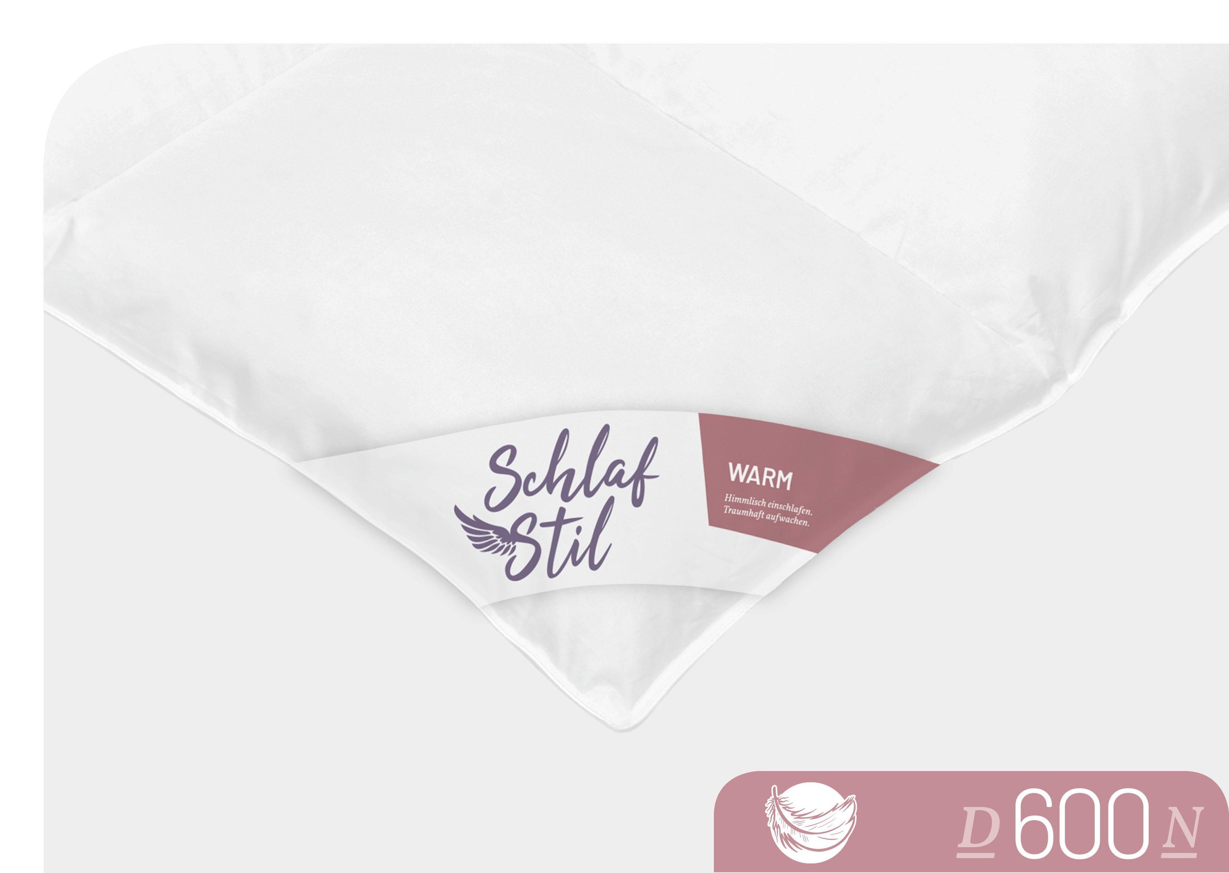 Thumbnail - Schlafstil Gänsedaunenbettdecke "D600" normal Füllung 100Gaensedaunen 1 Stk. tlg. hergestellt in Deutschland, allergiker...