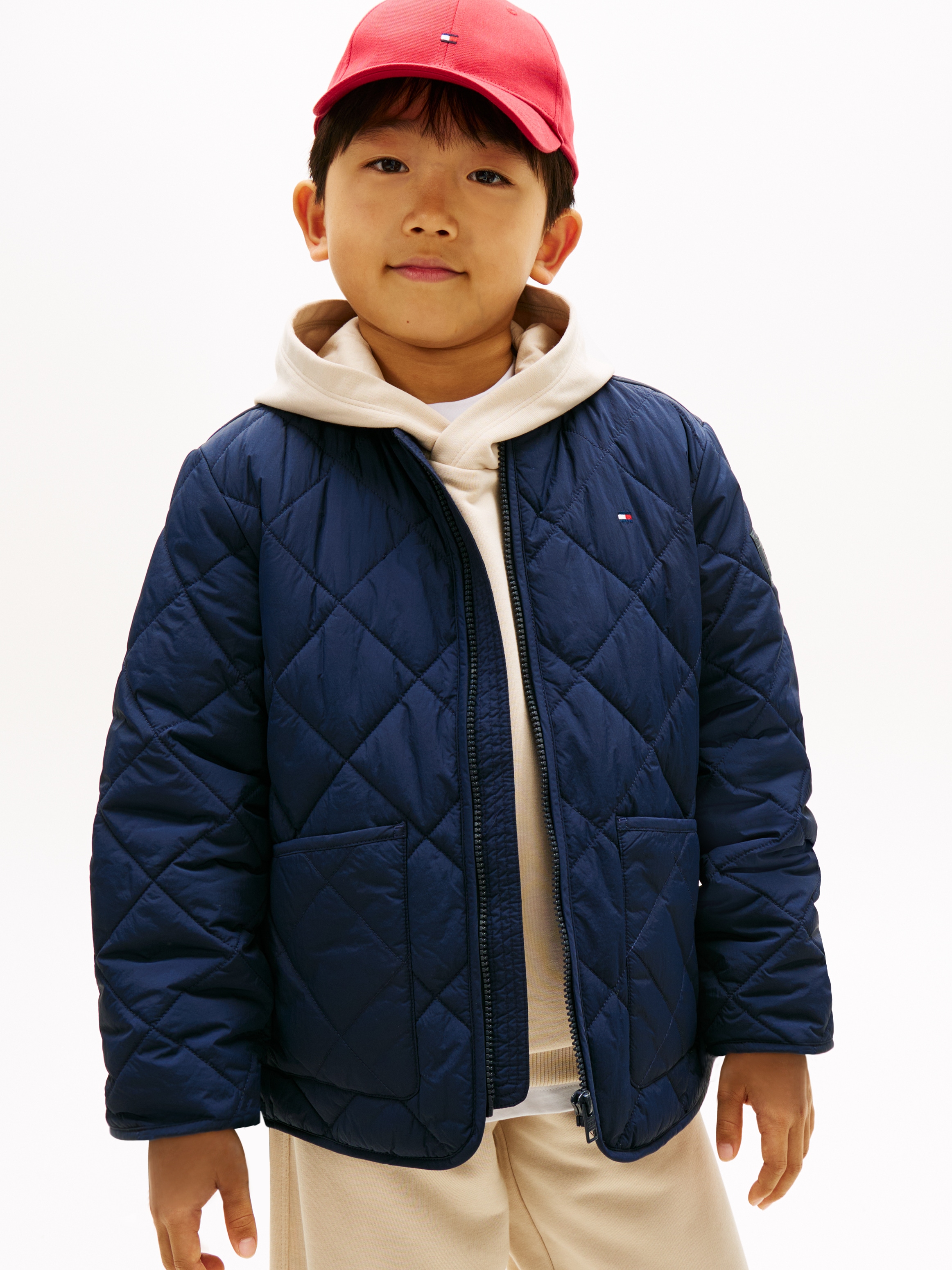 Tommy Hilfiger Steppjacke "QUILTED LIGHT WEIGHT JACKET" ohne Kapuze Kinder bis 16 Jahre, regular fit