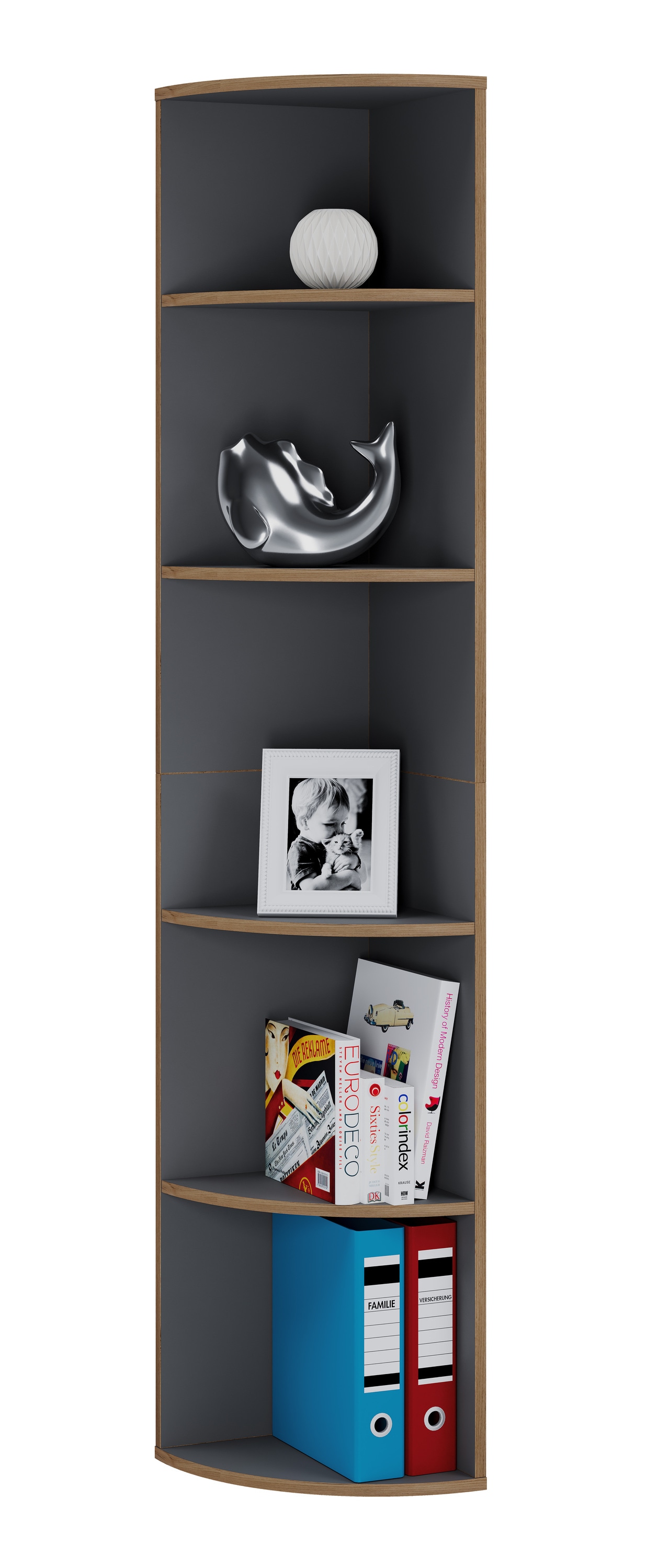 VCM Bücherregal "Elegantes Holzregal Eckregal Regal Salia 5fach" 1 Stk. tlg günstig online kaufen