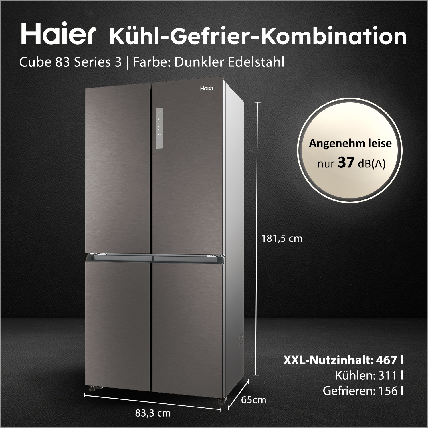 Haier Kühl-/Gefrierkombination "HCR3818ENMD" 181,5 cm hoch 83,3 cm breit To günstig online kaufen