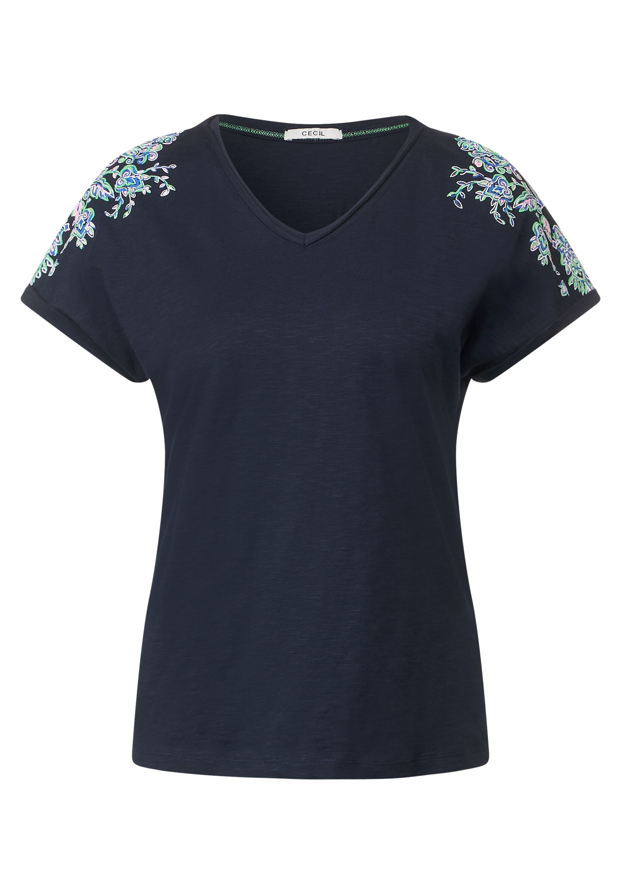 Cecil V-Shirt, aus Baumwolle online BAUR | bestellen reiner