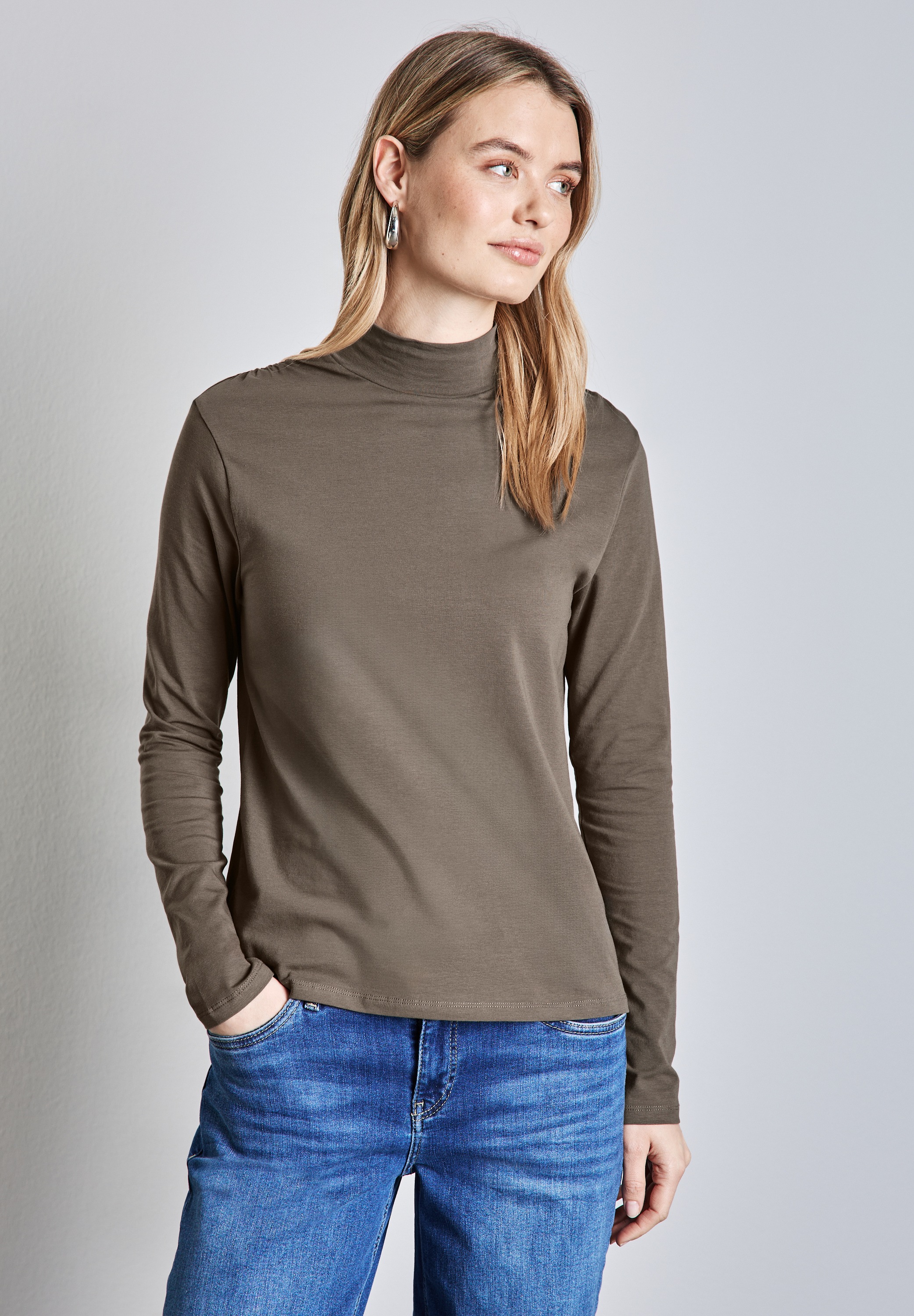 STREET ONE Langarmshirt, mit Turtleneck günstig online kaufen