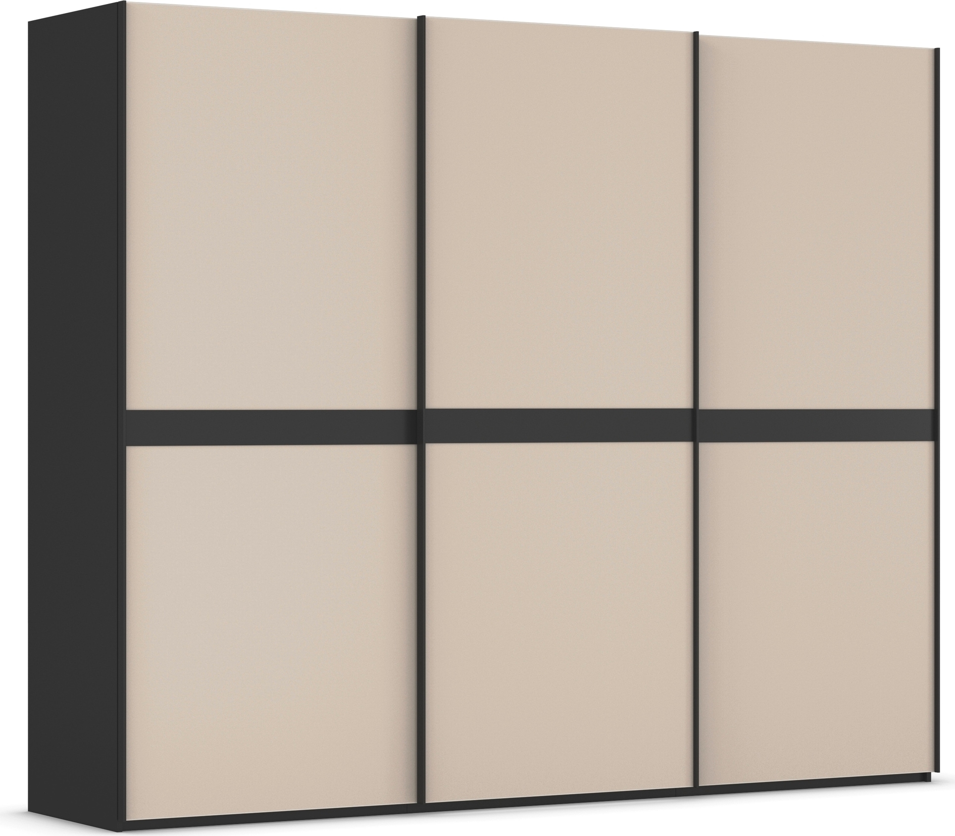 rauch "Kleiderschrank Schrank Garderobe Schlafzimmerschrank SCALE-LINE" edle Optik mit Bauchbinde in Korpusfarbe mit Glasfront MADE IN GERMANY