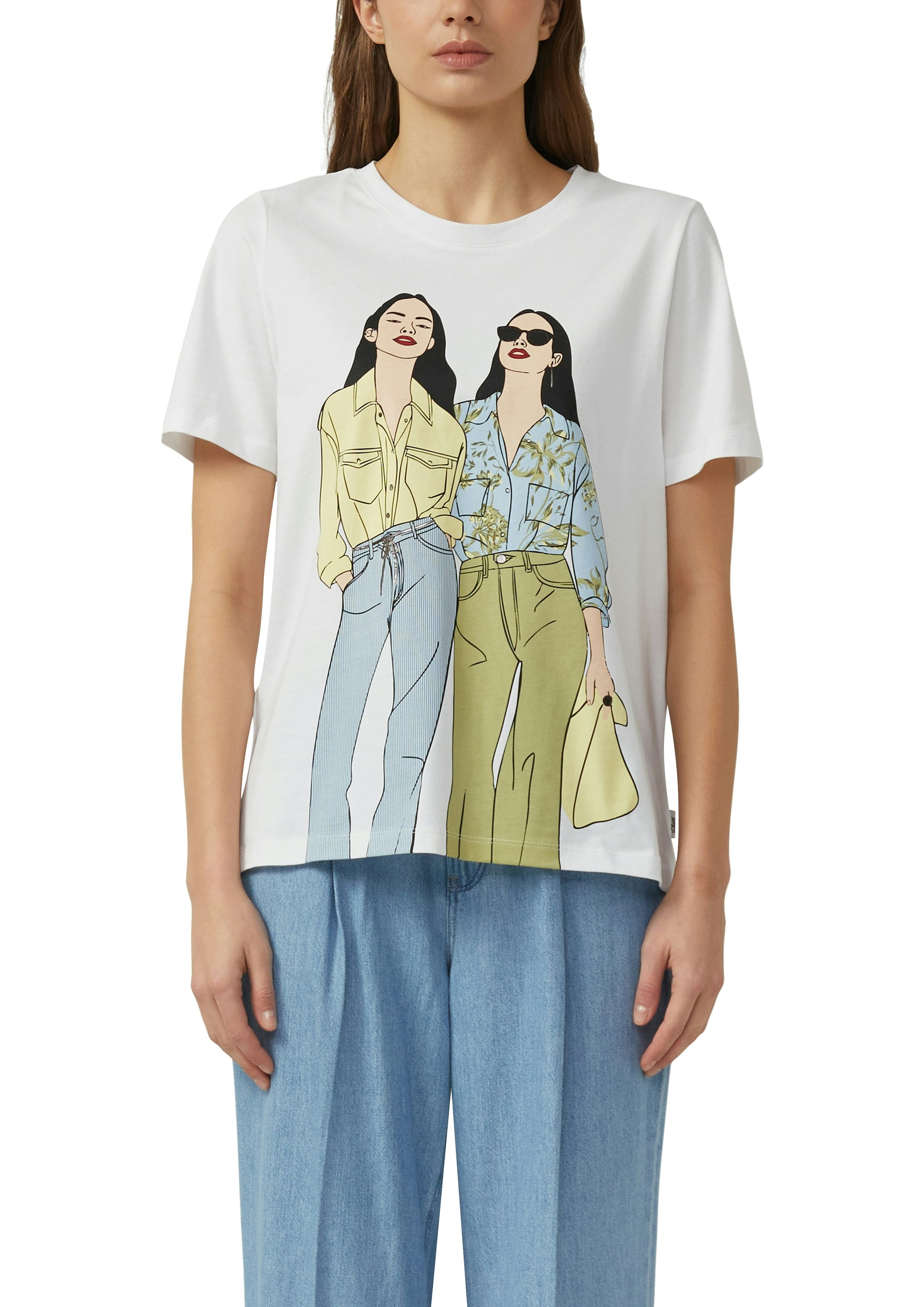 s.Oliver Kurzarmshirt mit großem Frontprint