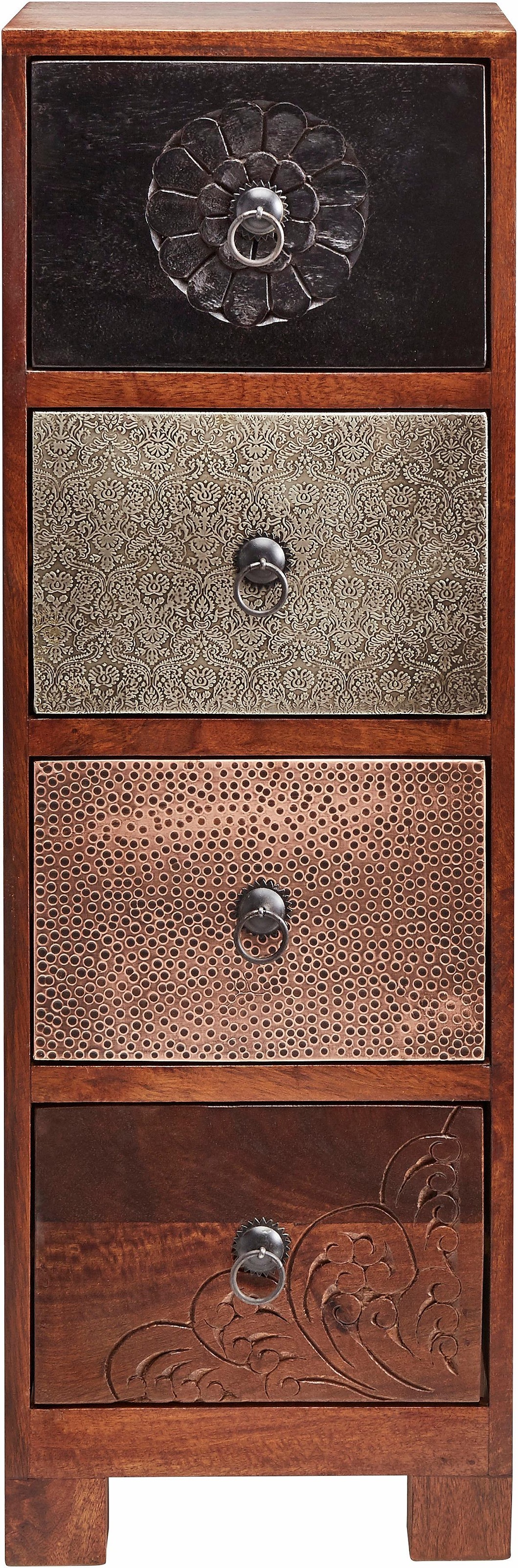 Home affaire Kommode "Mahar", Breite 30 cm mit Metallfronten günstig online kaufen