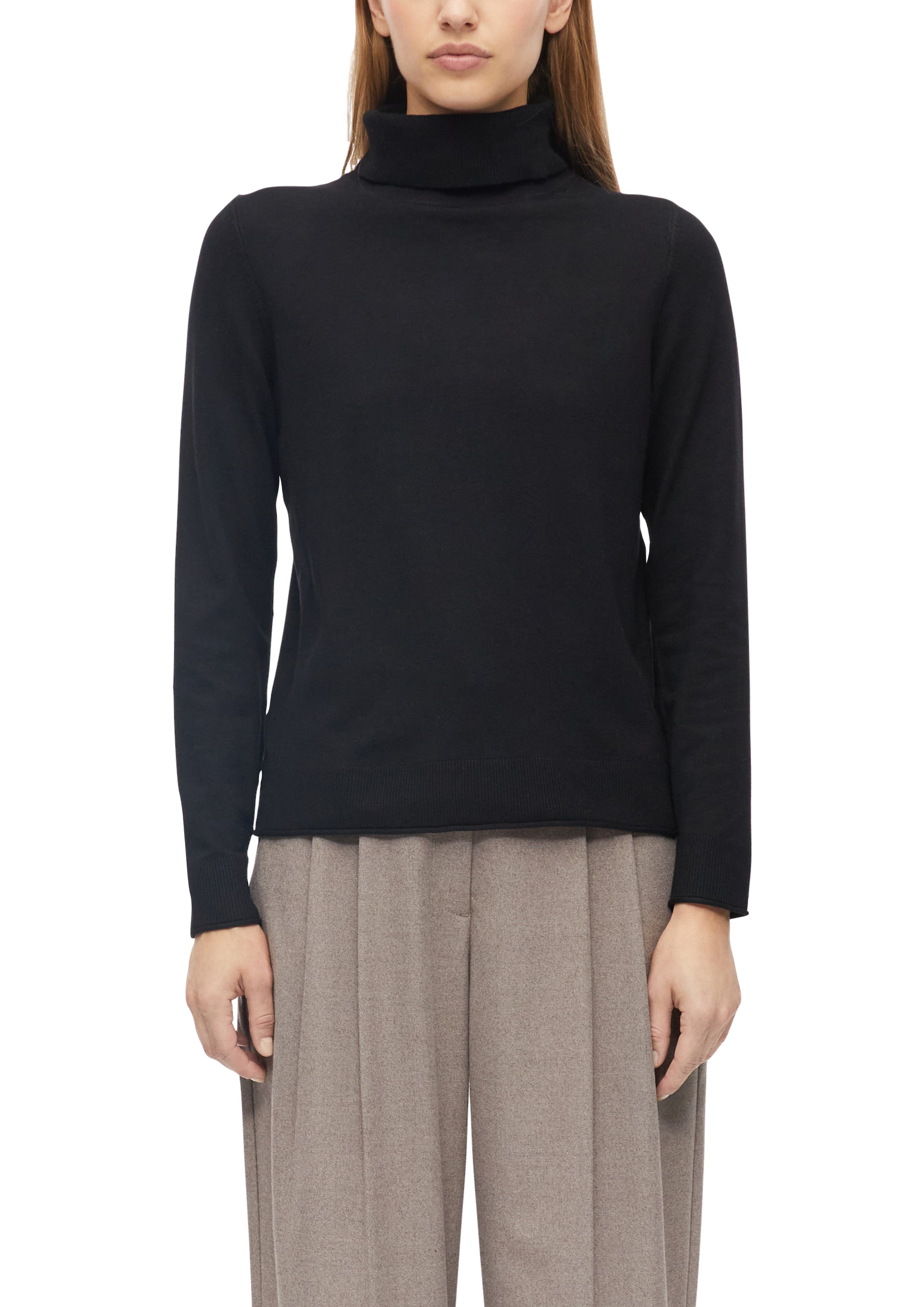 s.Oliver Rollkragenpullover mit Viskose / Feinstrick