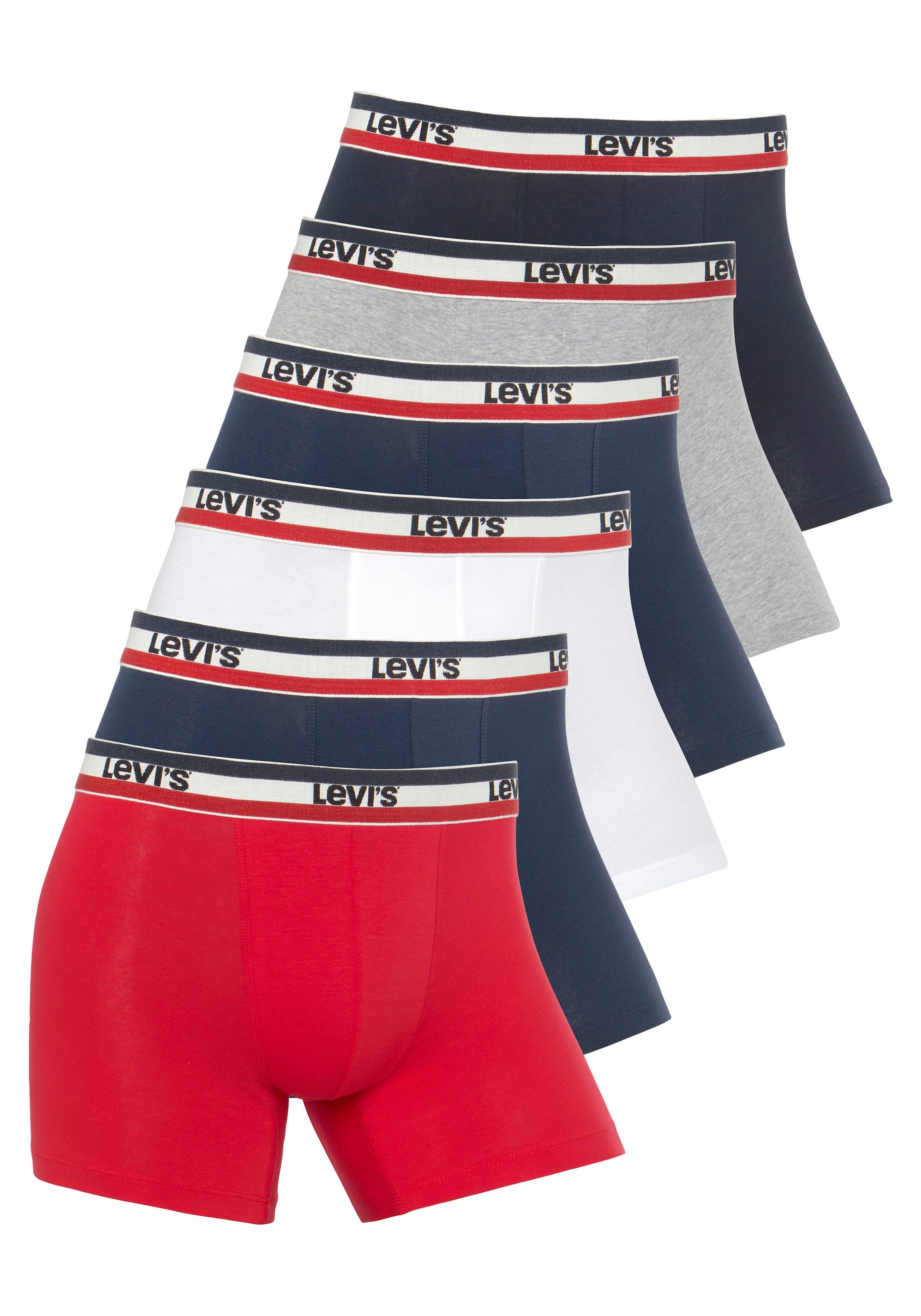 Levi's® Boxershorts »Men Sportswear Logo Boxer«, (Packung, 6 St., 6er-Pack), mit Logo-Bund