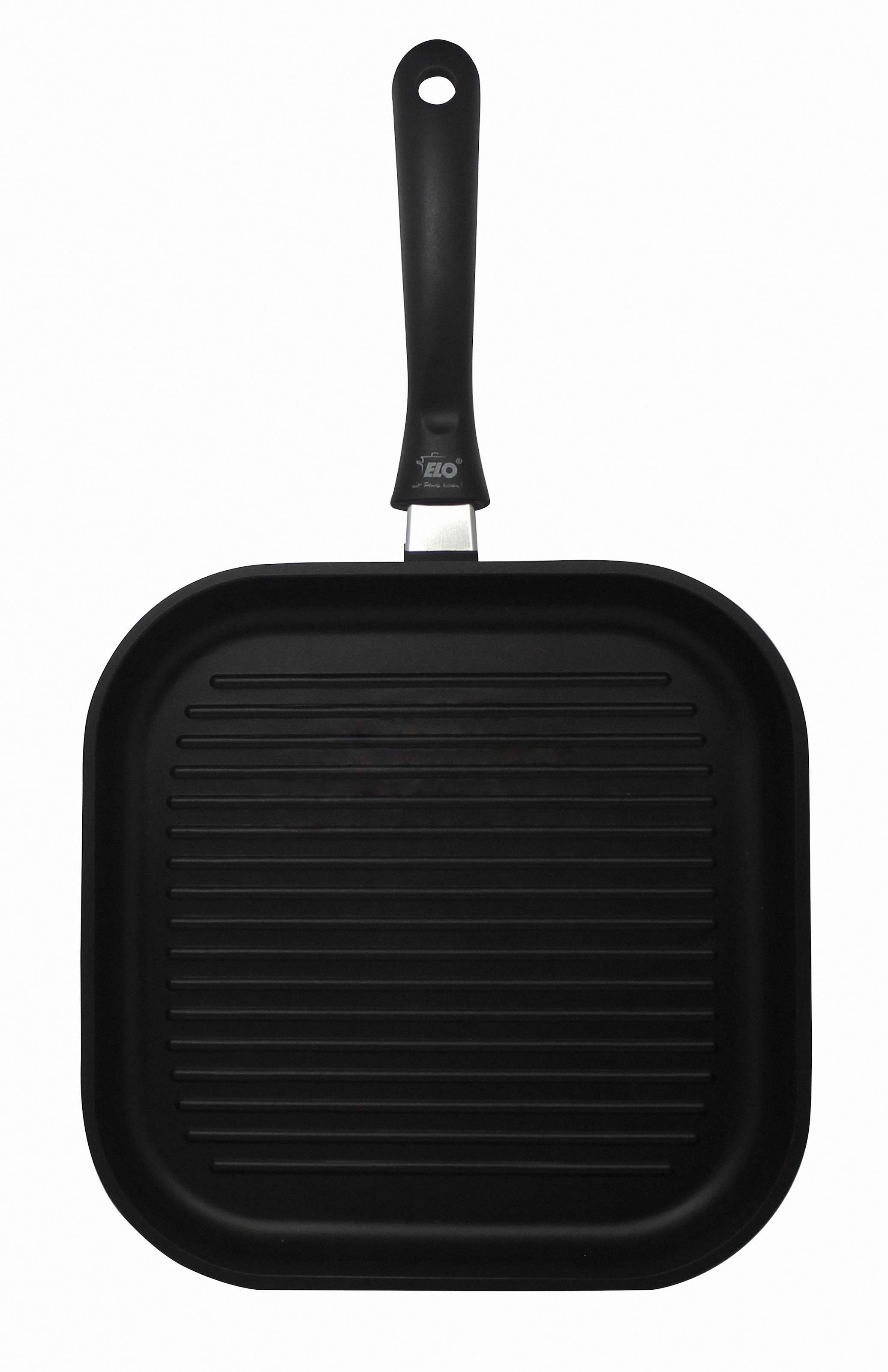 Elo Grillpfanne »Alucast«, Aluminiumguss, (1 tlg.), 28x28 cm, ELODUR® Select Versiegelung, Induktion, inkl. Servierzange