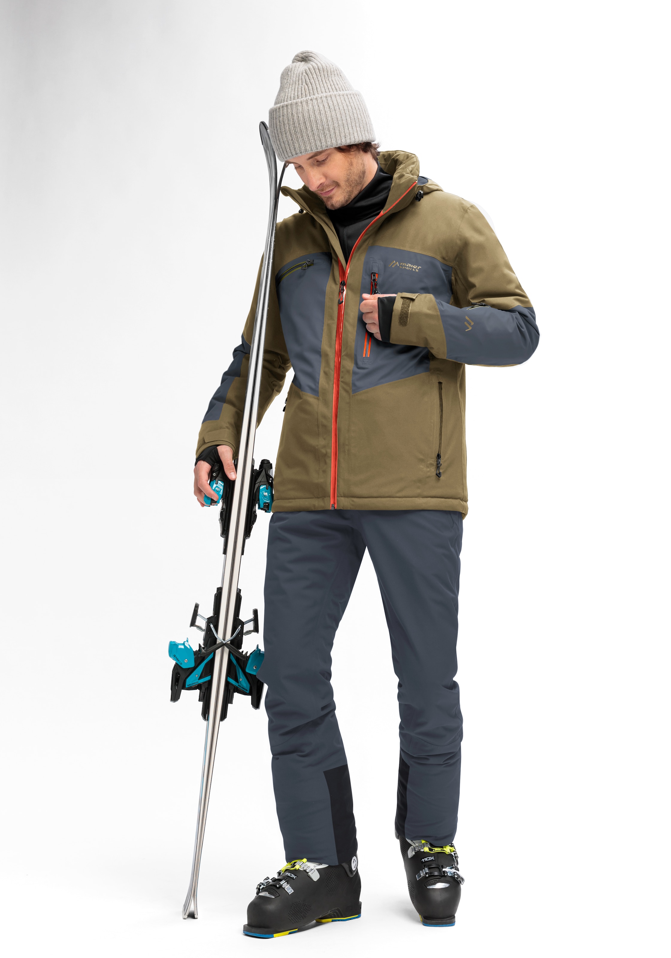 Maier Sports Skihose »Anton slim 2.0«, Herren Schneehose mit Hosenträgern, wind/wasserdicht, Slim Fit
