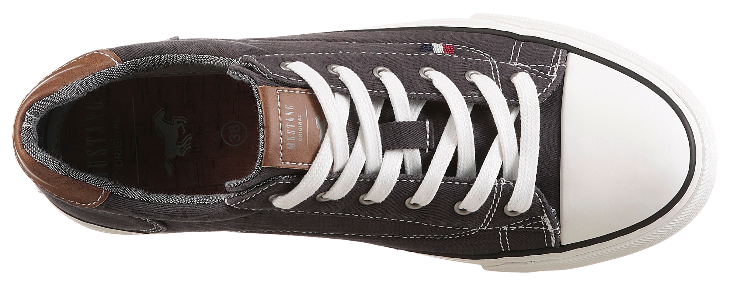 Mustang Shoes Sneaker, Freizeitschuh, Halbschuh, Schnürschuh, mit Gummikappe