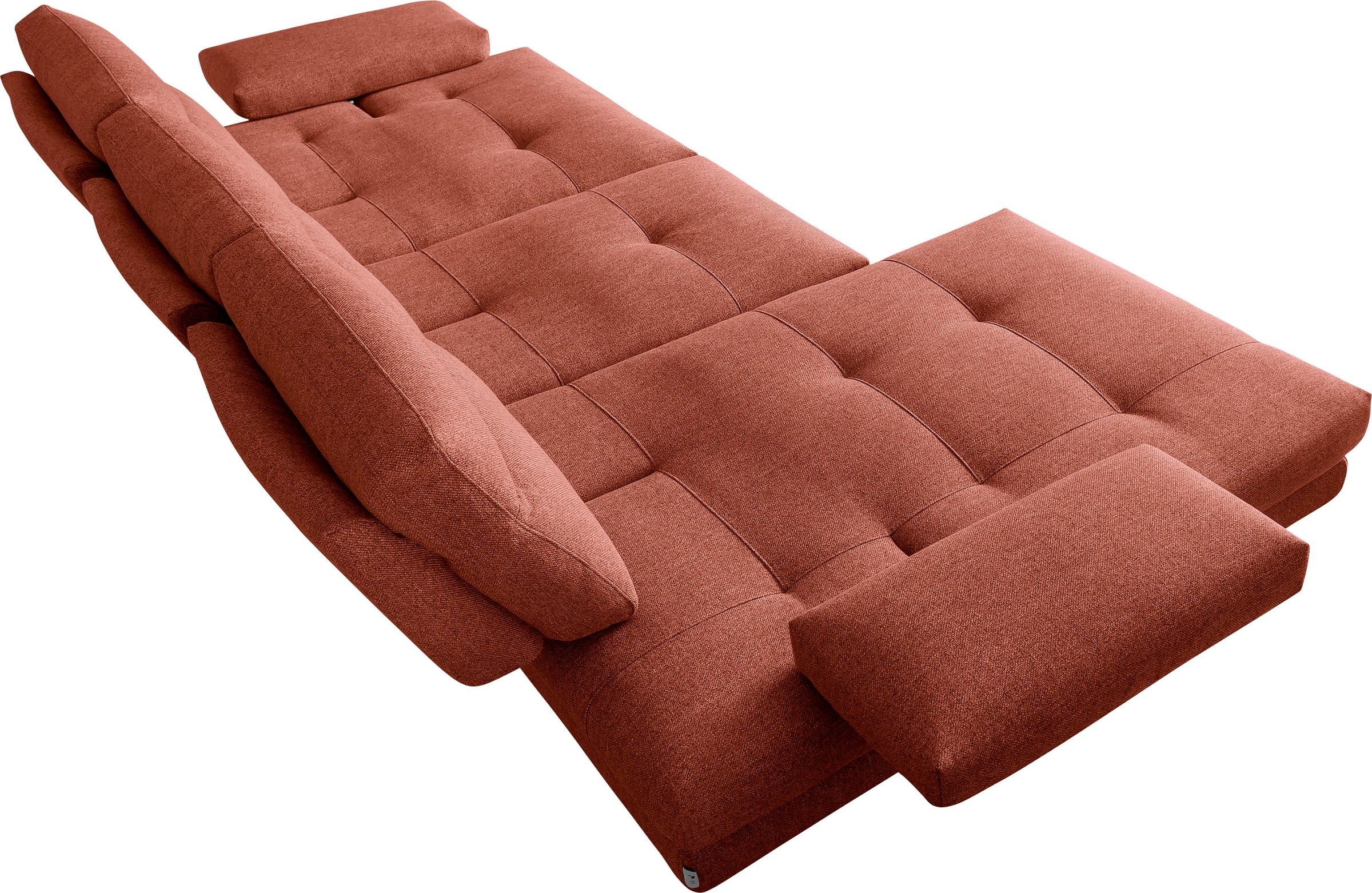 CALIA ITALIA Ecksofa »Toby Wing, B/T: 278/153 cm, Designsofa mit hohem Sitzkomfort, L-Form« inklusive Sitztiefenverstellung, Füße in chrom glänzend