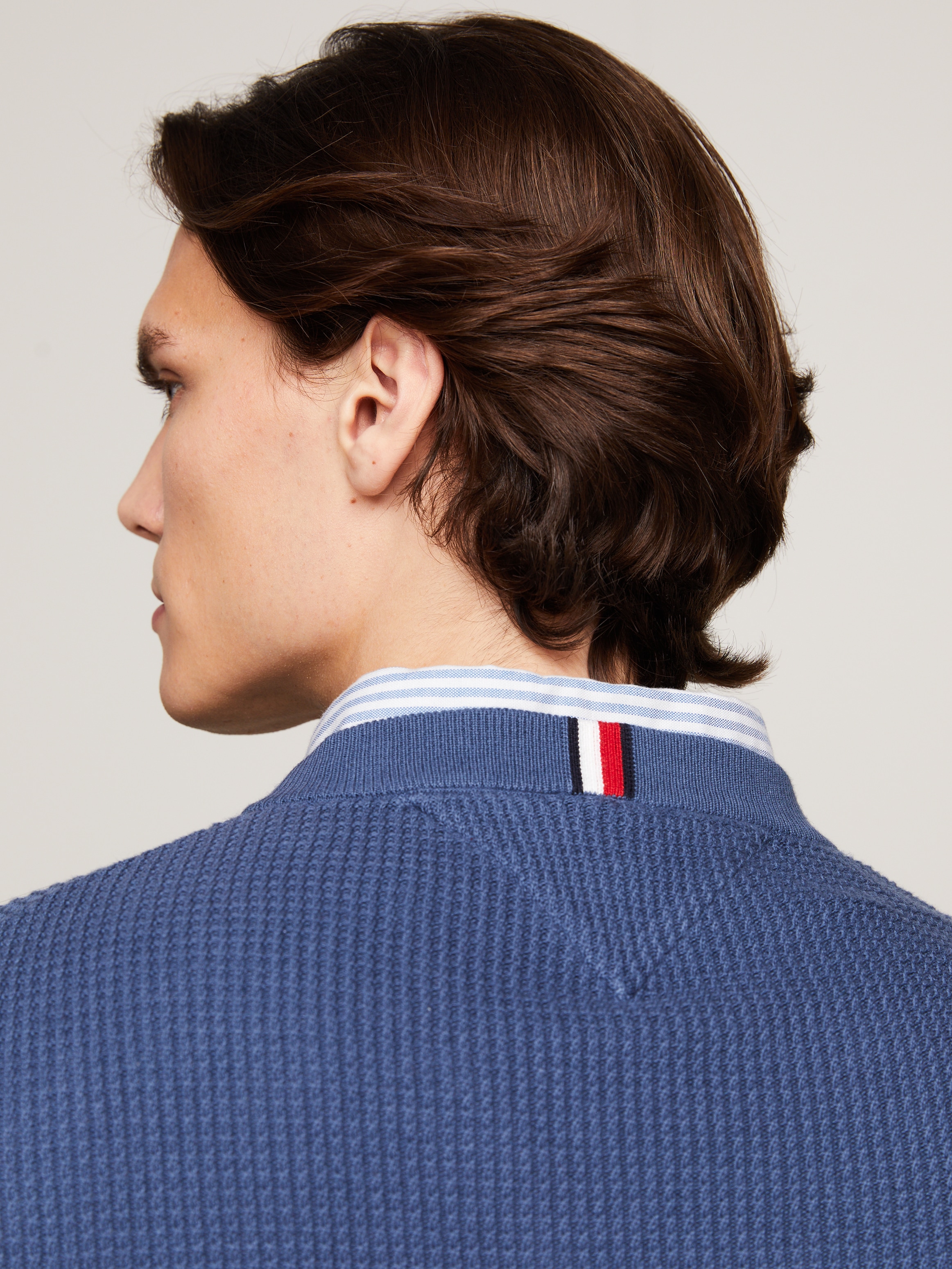 Tommy Hilfiger Rundhalspullover »REFINED STRUCTURE CREW NK«, mit feiner Struktur