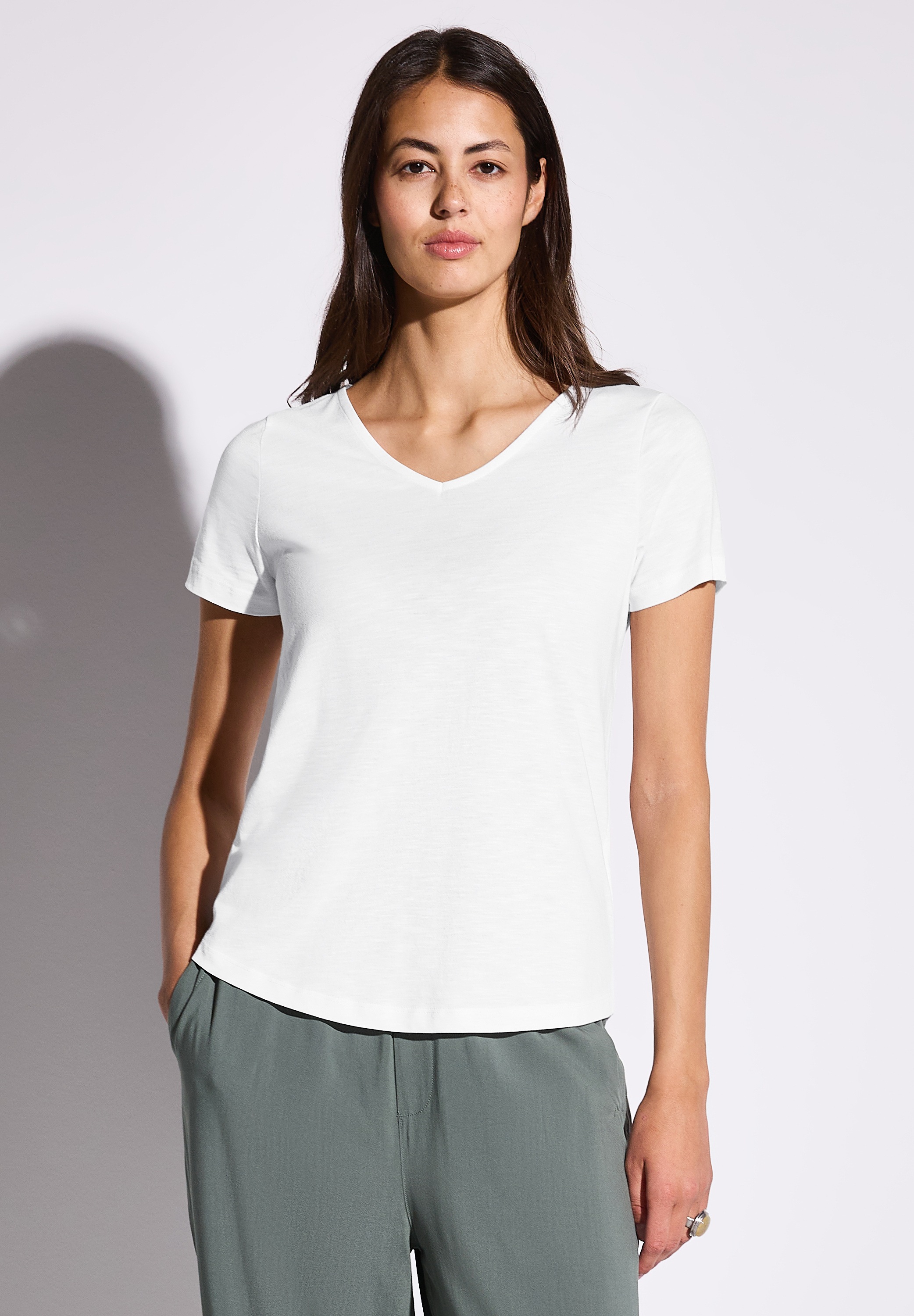 STREET ONE T-Shirt mit V-Ausschnitt günstig online kaufen