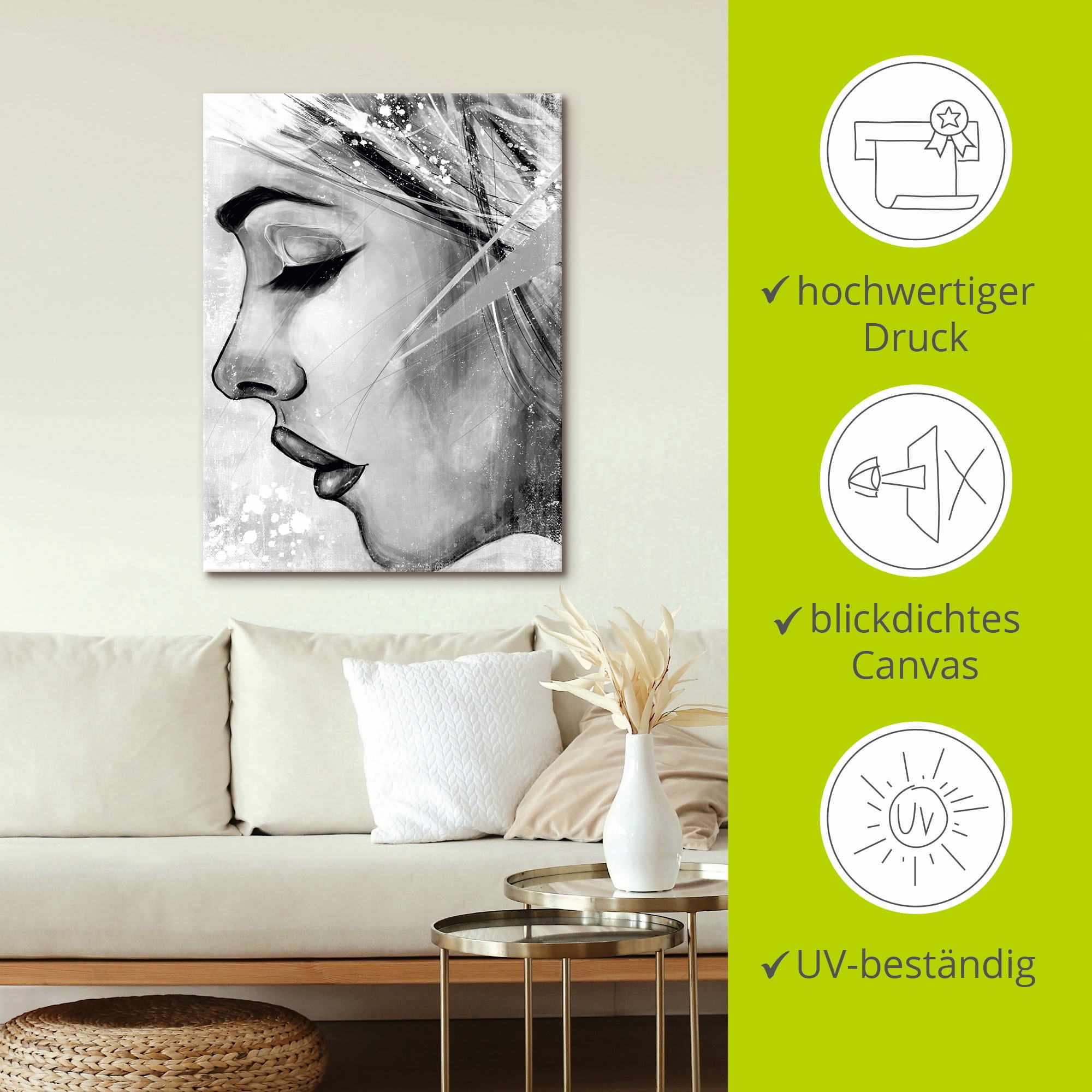 Artland Wandbild »By my side«, Portrait, (1 St.), als Leinwandbild, Poster in verschied. Größen
