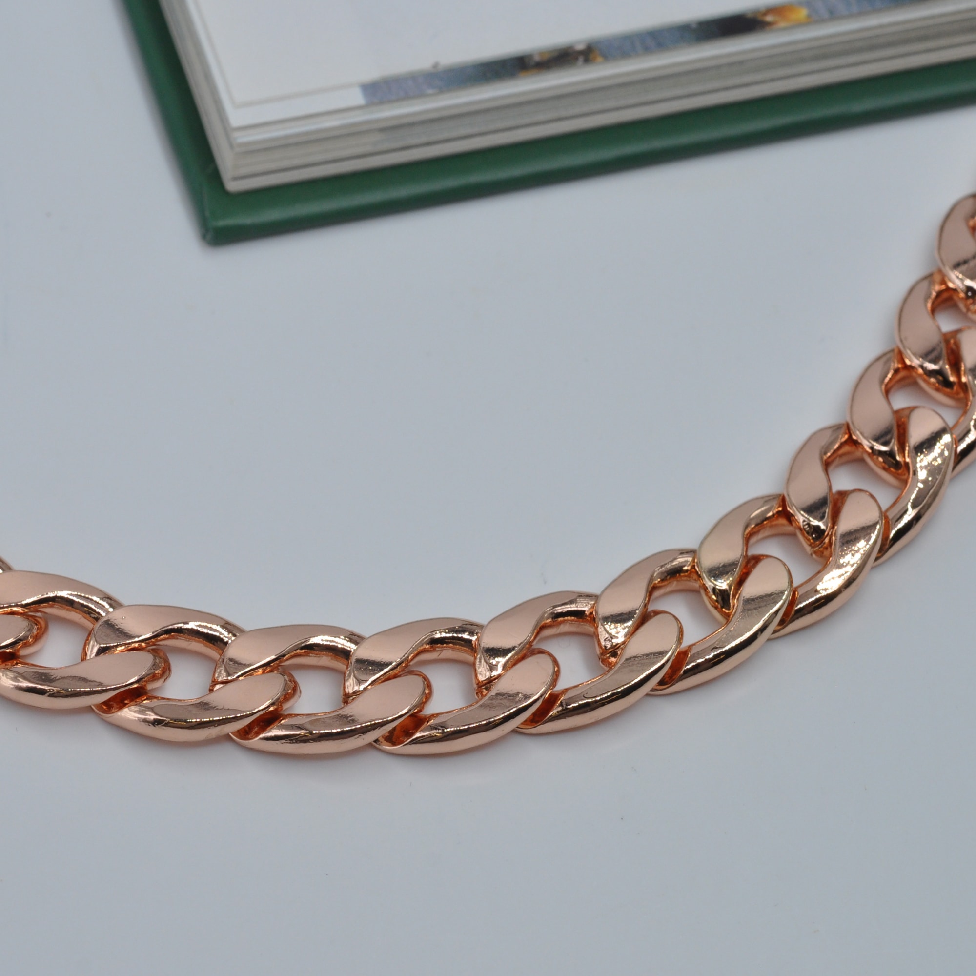 Steuer Collierkettchen »Panzerkette Metall glanz rose«