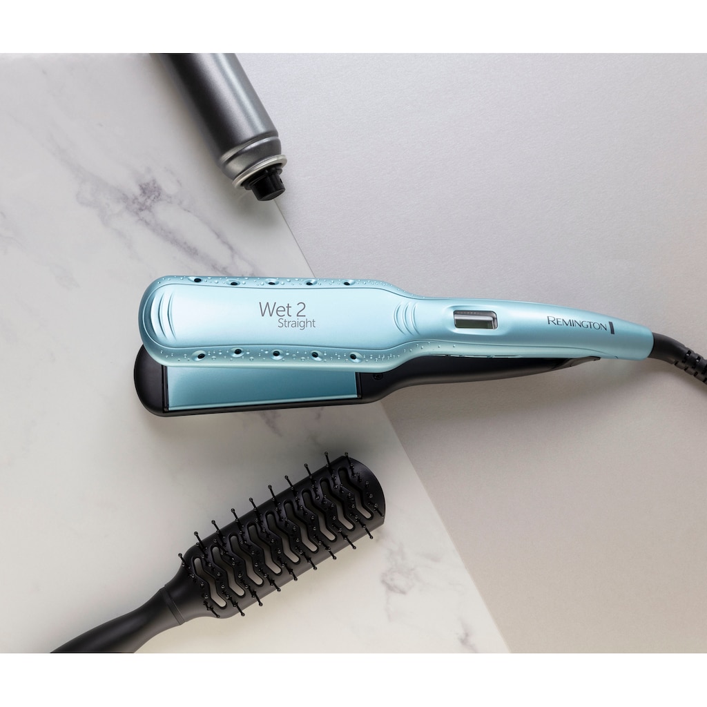 Remington Glätteisen »Wet2Straight, S7350, breiter Haarglätter«, Keramik-Beschichtung