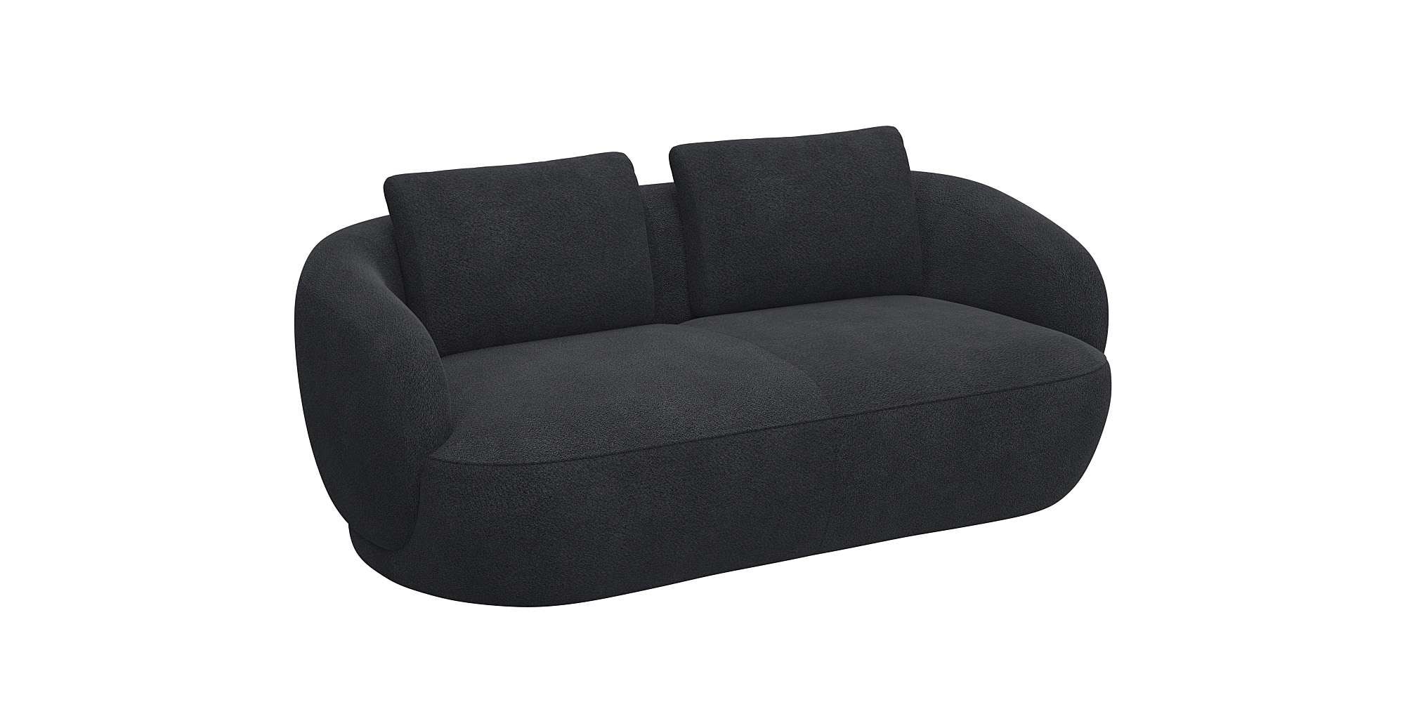 FLEXLUX 2,5-Sitzer »Torino, rund, Couch, Loveseat,«, Modernes, organisches Sofa-Design, Kaltschaum, Wellenunterfederung