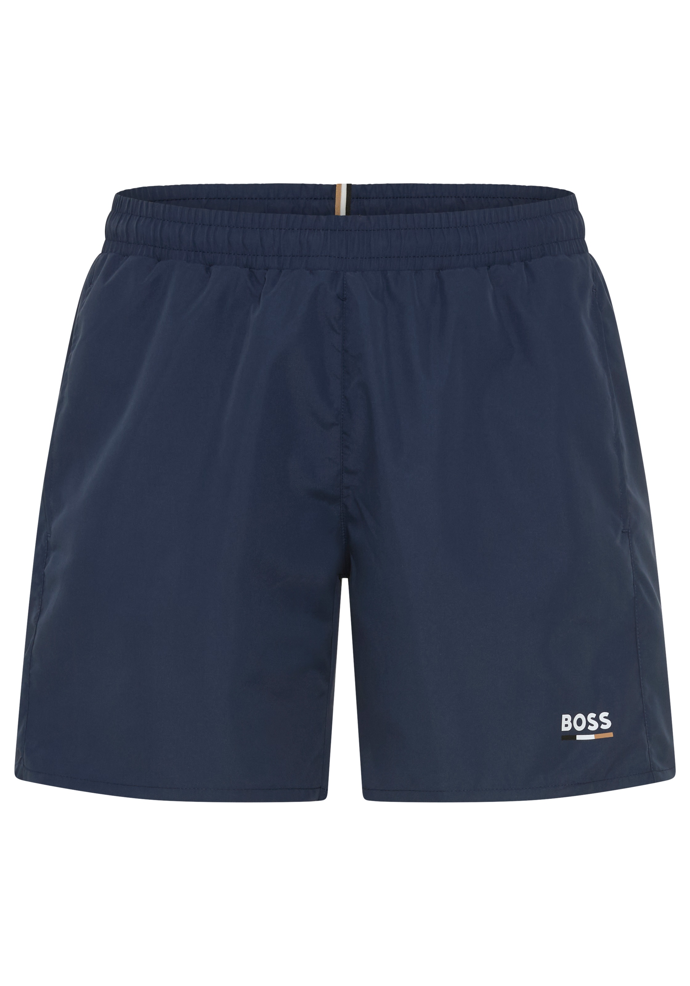 Badeshorts BOSS "Swordfish", Gr. L, N-Gr, navy 415, Web, Obermaterial: 100% Polyester, unifarben, Badehosen Badeshorts 3