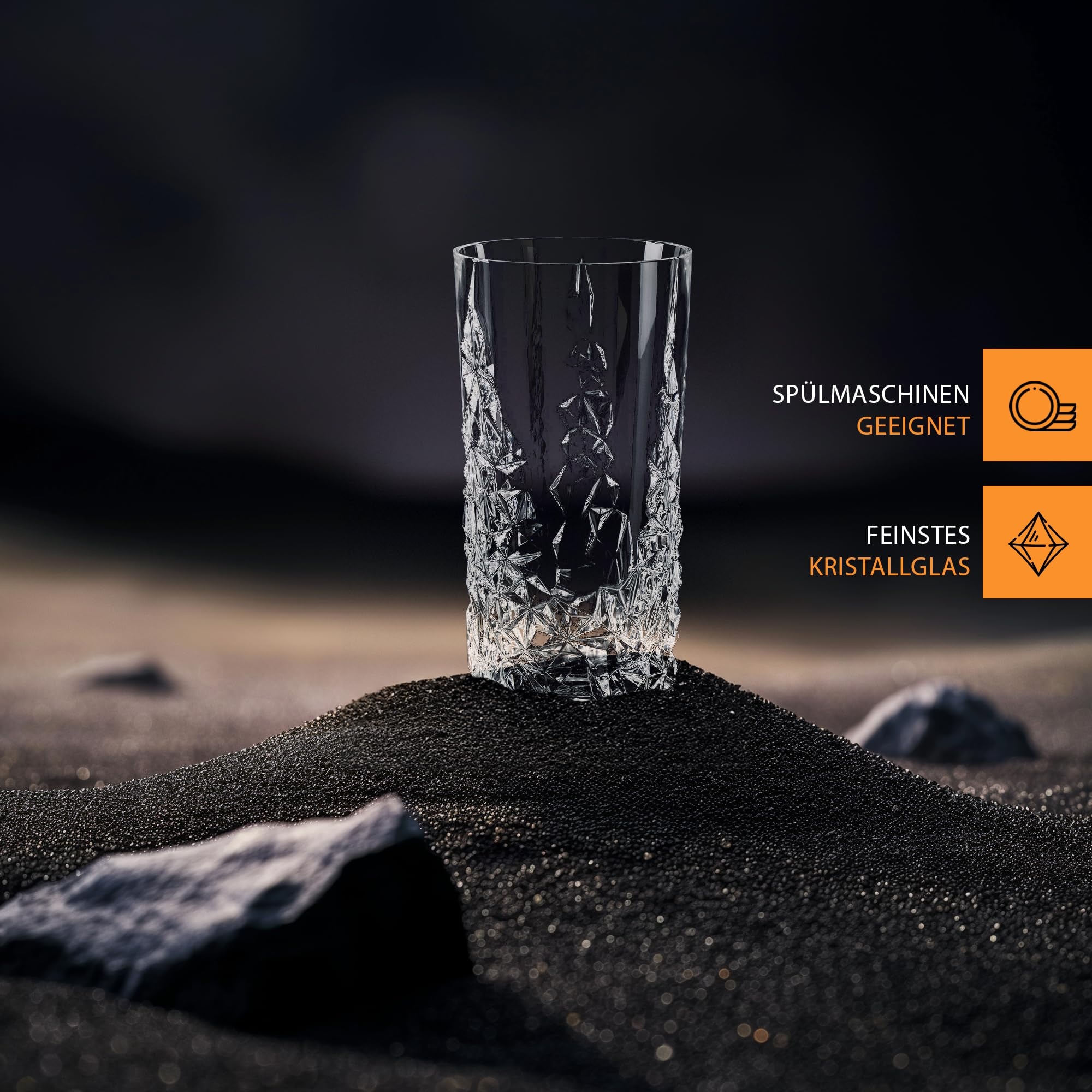 Nachtmann Longdrinkglas »Longdrinkgläser Sculpture 420 ml 4er Set transparent«