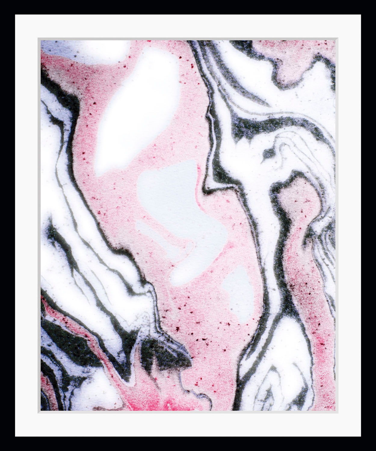 queence Bild »Lary«, Abstrakt-Figuren-Kunst-Marmor, (1 St.), HD Premium Poster-Druck inkl. Holzrahmen
