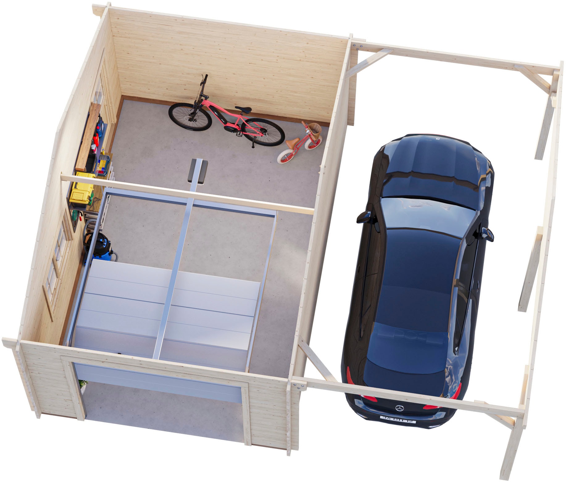 Palmako Garage »Roger, mit Sektionaltor« BxTxH: 703x619x316 cm