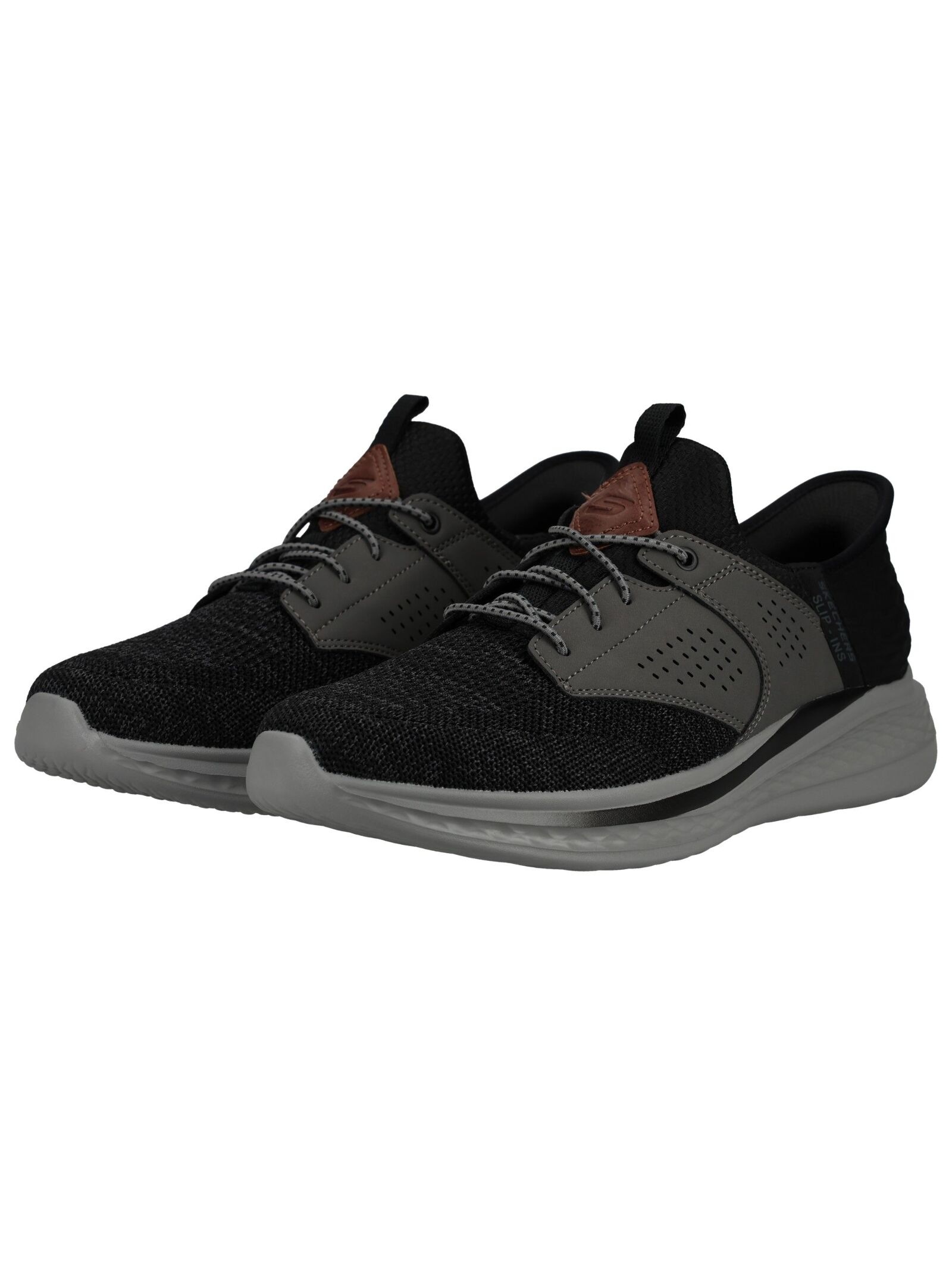 Skechers Slip-ins Textile Sneaker Black/Grey Size 43 6