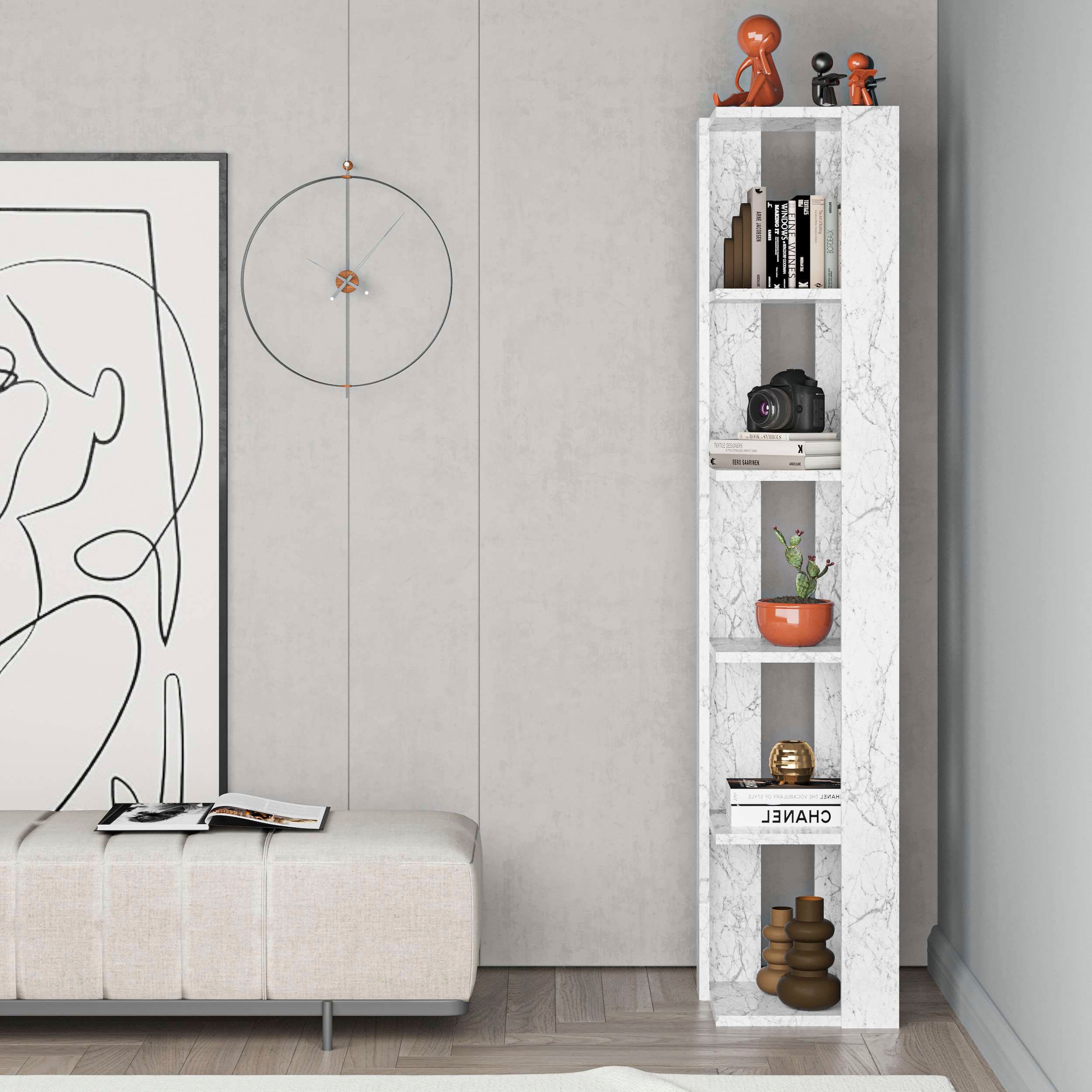 Decortie Eckregal »Nati Eckregal«, (Packung), Leichte Montage, Lagerung, Platzsparend