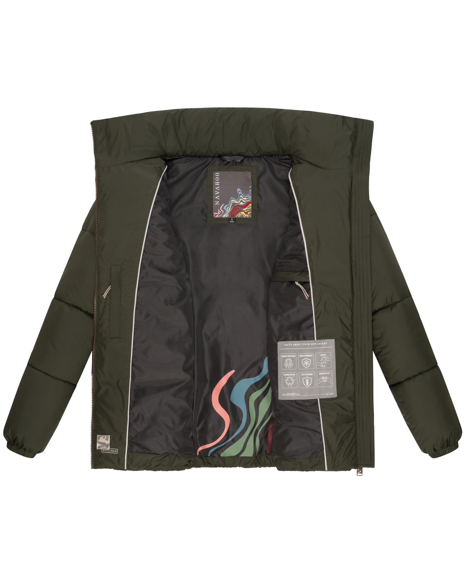 Navahoo Steppjacke »Schokolinaa 14«, ohne Kapuze, Winterjacke mit modischer Steppung & hohem Kragen