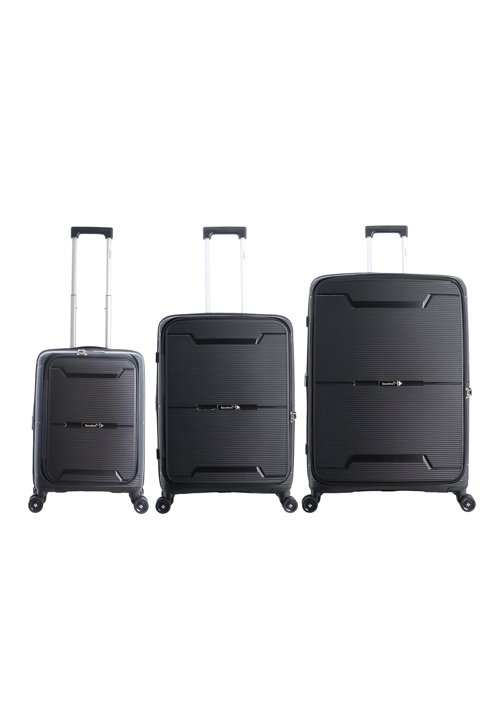 SAXOLINE Koffer "Boho - Trolley - Black - Set"schwarz, Polypropylen, Koffer, aus Polypropylen-Material