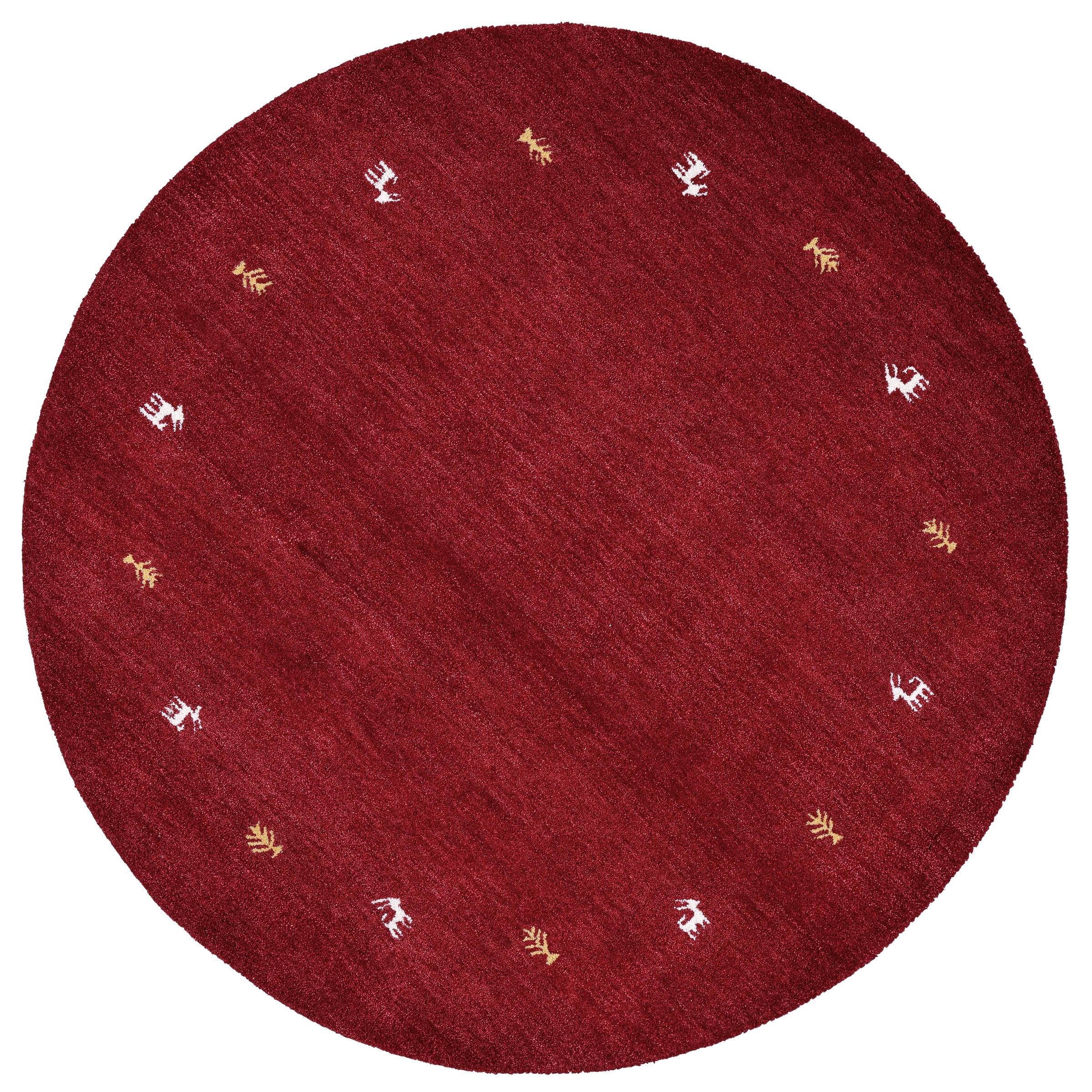 THEKO Wollteppich »Gabbeh Motiv, Handgefertigt, Teppich, Tiermotiv,  reine Wolle,« rund 14 mm Höhe reine Wolle, Wohnzimmer, Schlafzimmer, Esszimmer