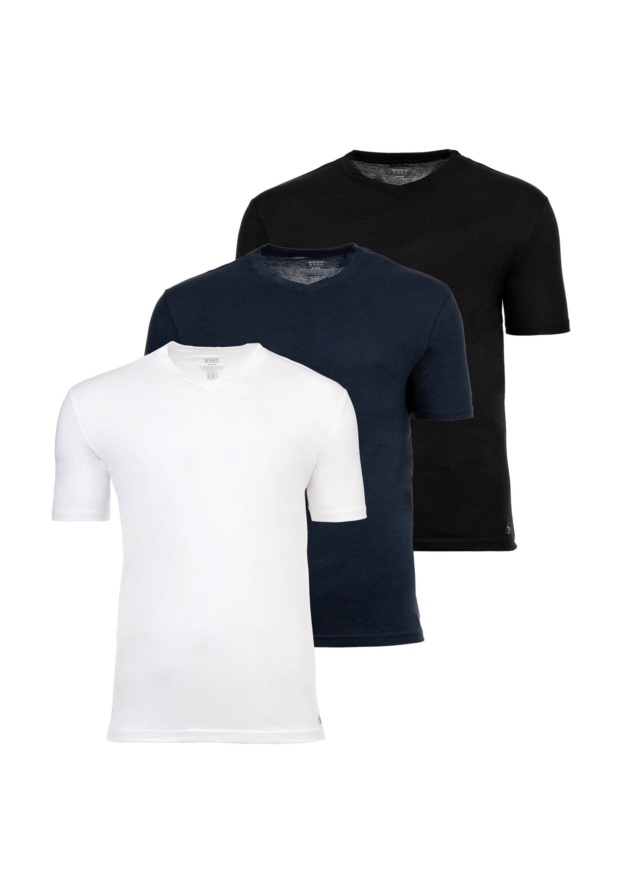 Scotch & Soda T-Shirt "T-Shirt Ultra Soft V-Neck Tee 3er Pack" 3