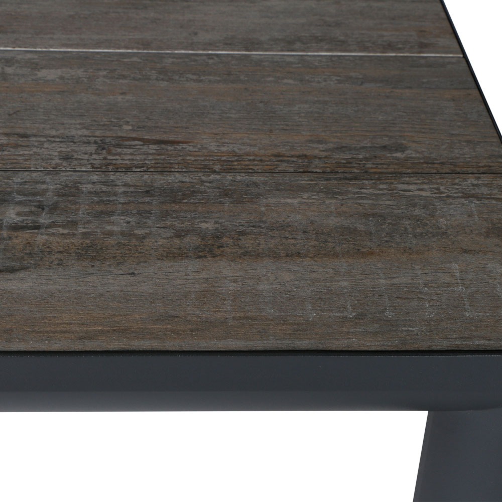 Siena Garden Gartentisch »SILVA Tisch 140x90cm matt anthrazit/washed grey« Aluminiumgestell matt anthrazit, Tischplatte aus Keramik, washed grey