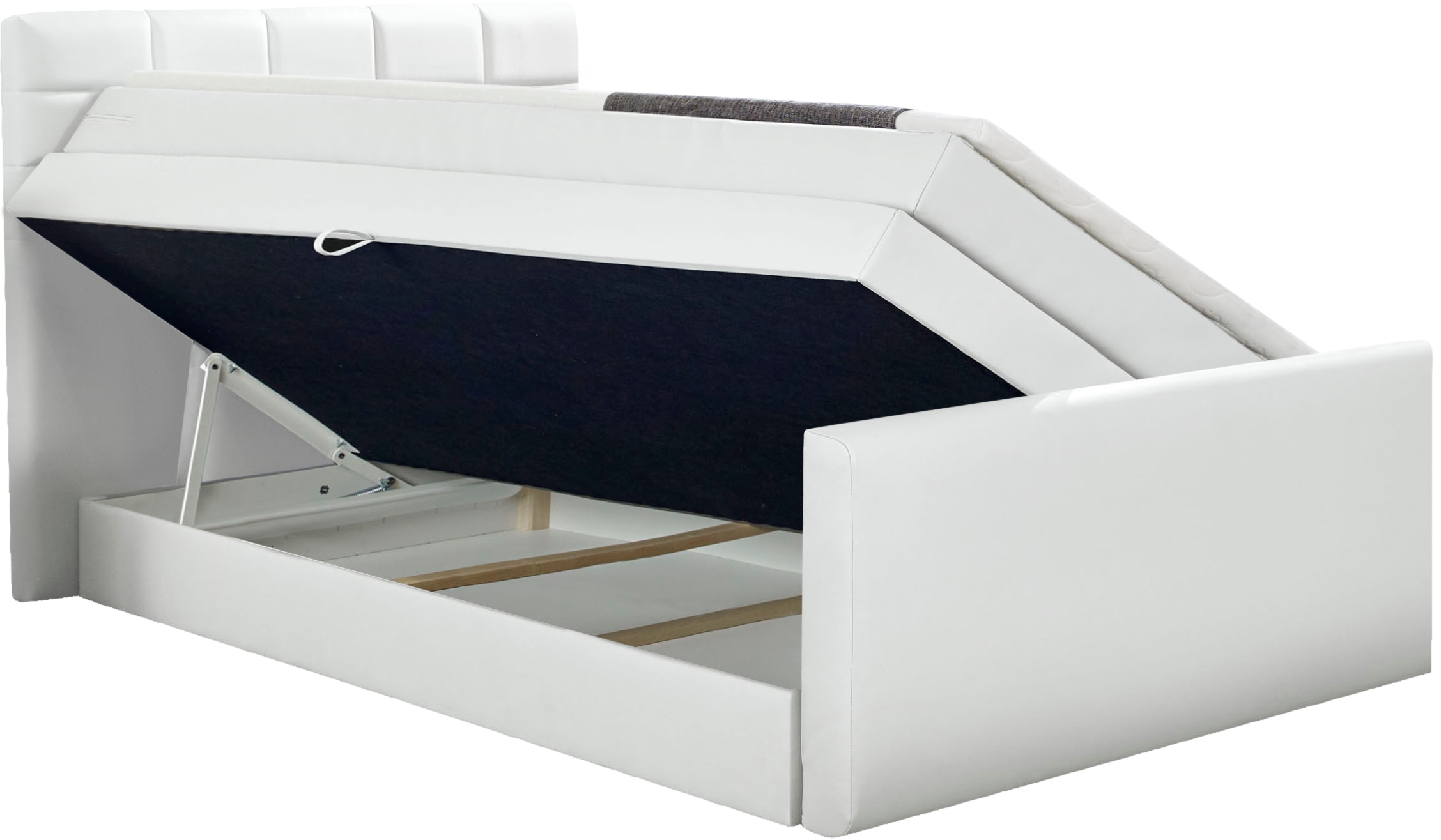 INOSIGN Boxspringbett »Lethbridge«, inkl. Bettkasten und Topper, zwei Matratzenarten in H2