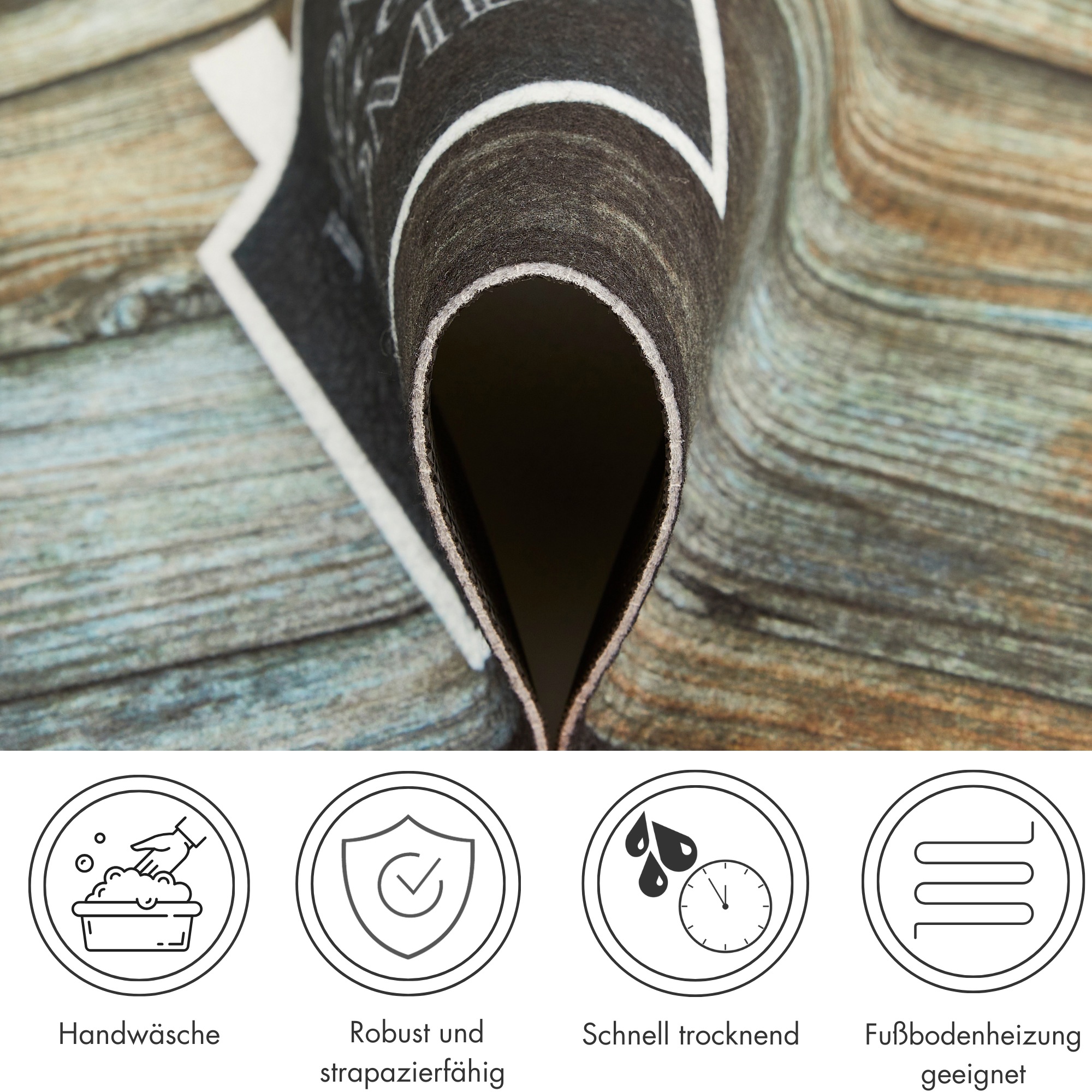 Thumbnail - Andiamo Fußmatte "Modern" rechteckig 6,5 mm Höhe Schmutzfangmatte, bedruckt, diverse Motive, In- und Outdoor geeignet