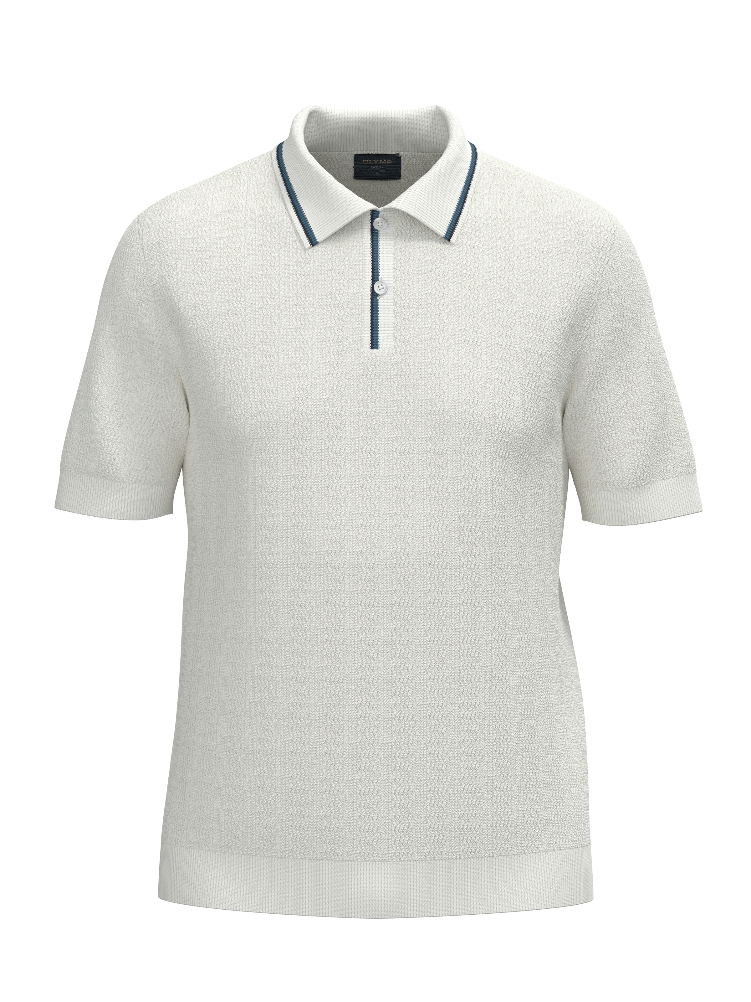 OLYMP Kurzarmshirt mit Flecht-Muster und Polokragen, Strick günstig online kaufen