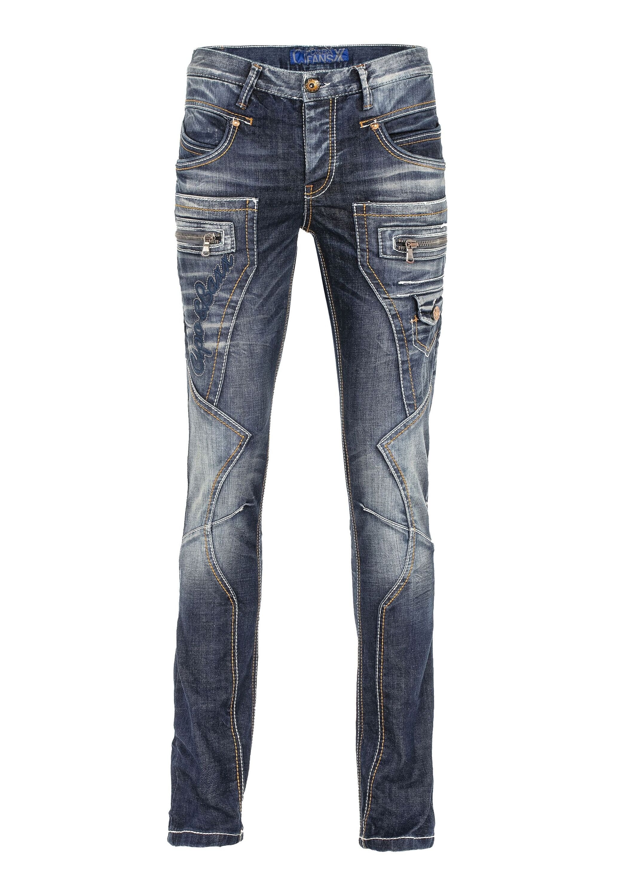 Cipo & Baxx Regular-fit-Jeans "DENIM", bequeme Jeans mit Kontrastnähten, CD günstig online kaufen